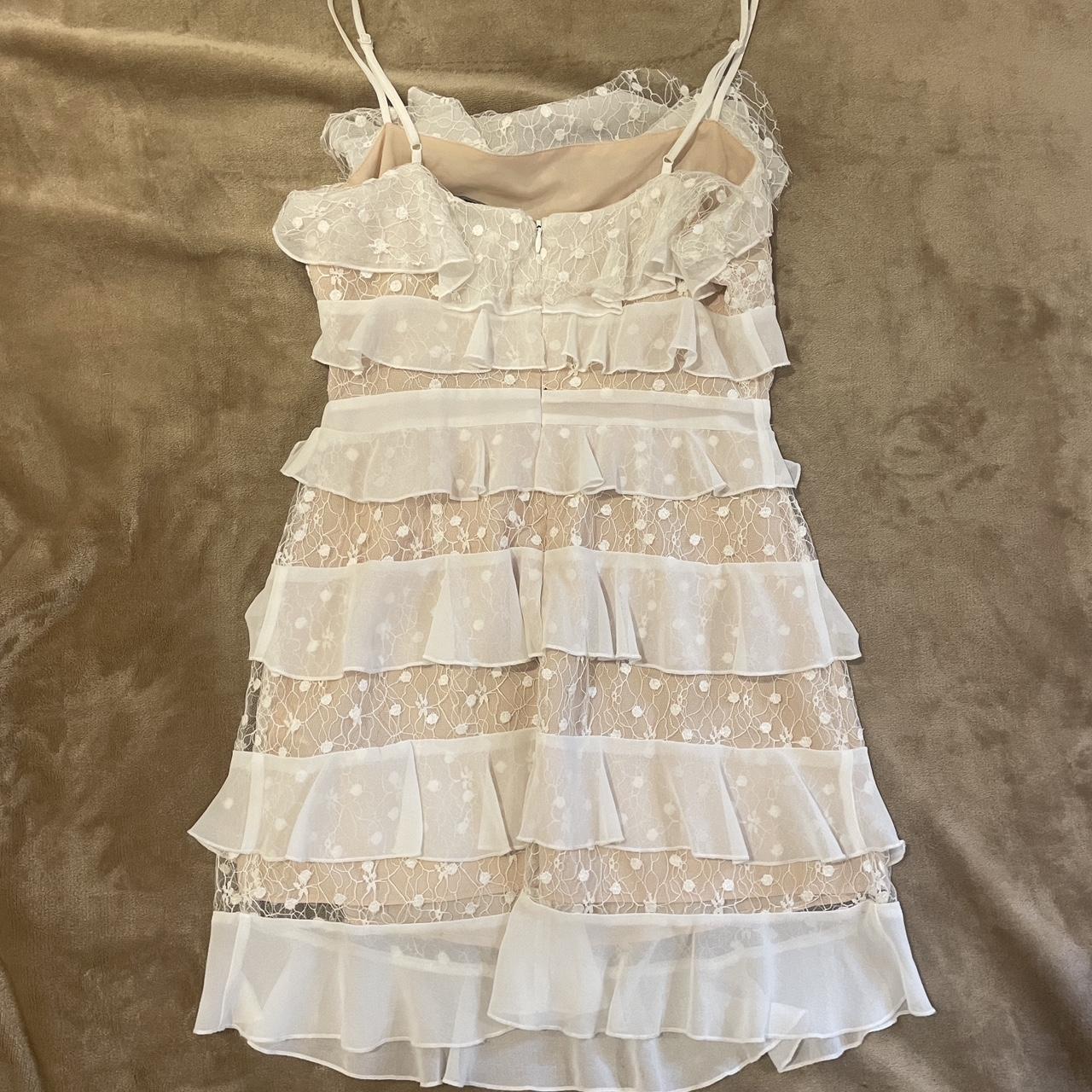 White ruffle best sale dress forever 21