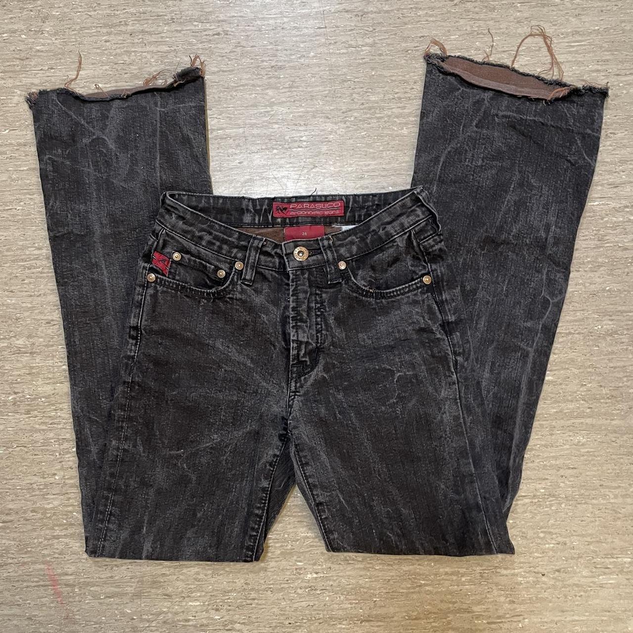 Really Cool Dark Acid Wash Bootcut Jeans That I Wish Depop