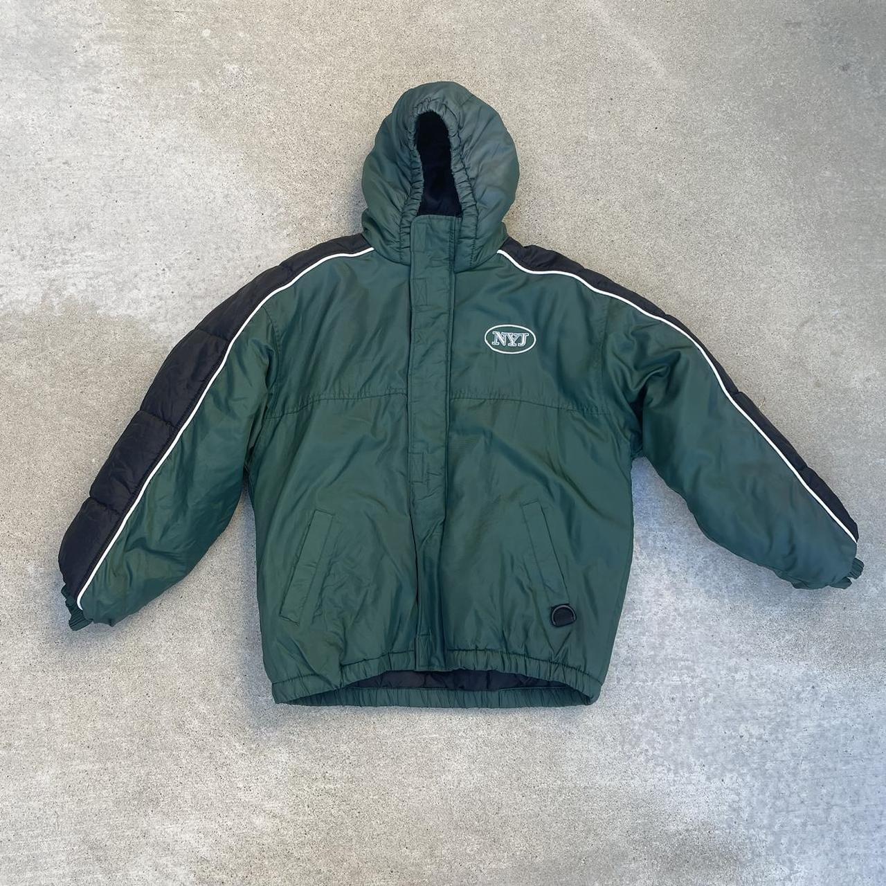 Vtg New York Jets Starter NFL Zip up Hooded Winter Jacket Sz