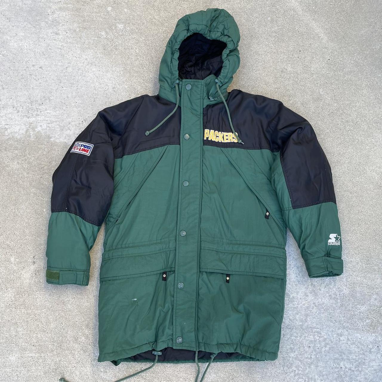 Vintage Green Bay Packers Starter NFL Pro Line Jacket Men's Large Puffer  Zip Up