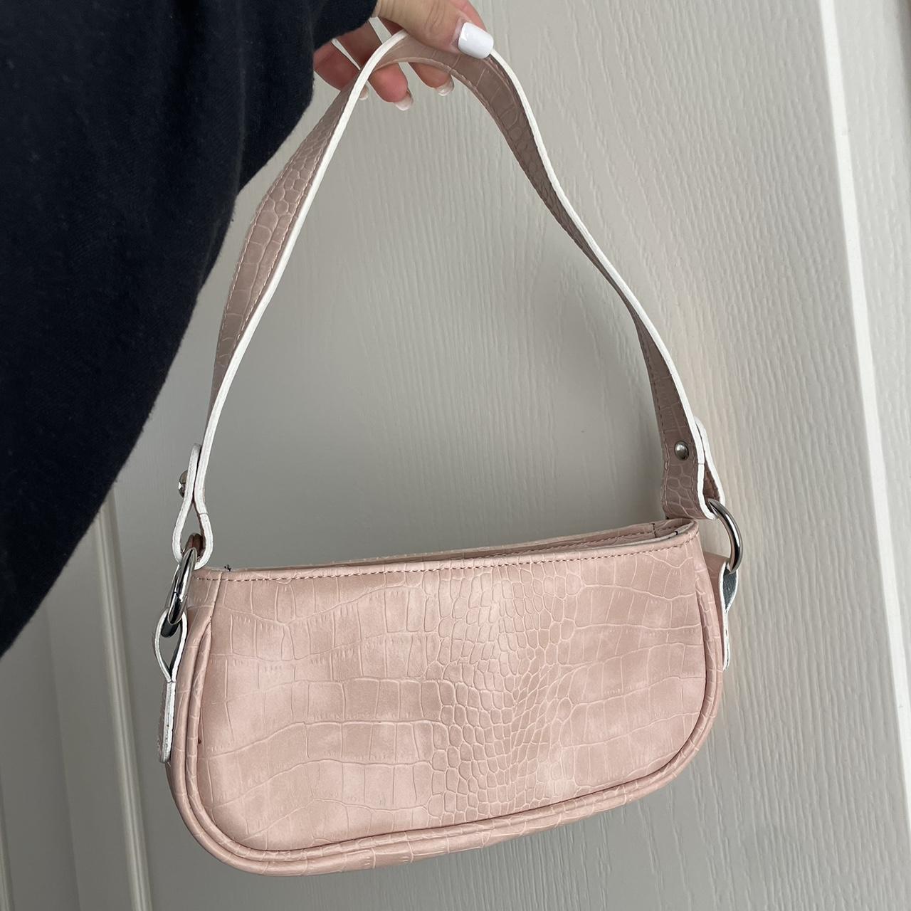 Nude Croc 90s Shoulder Bag