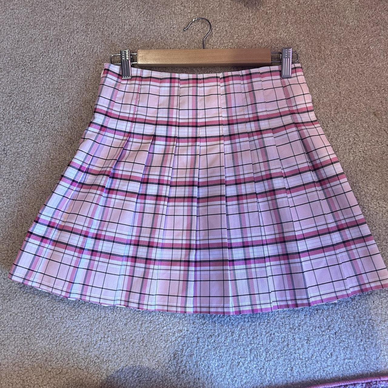 Women's Pink and Black Skirt (2)