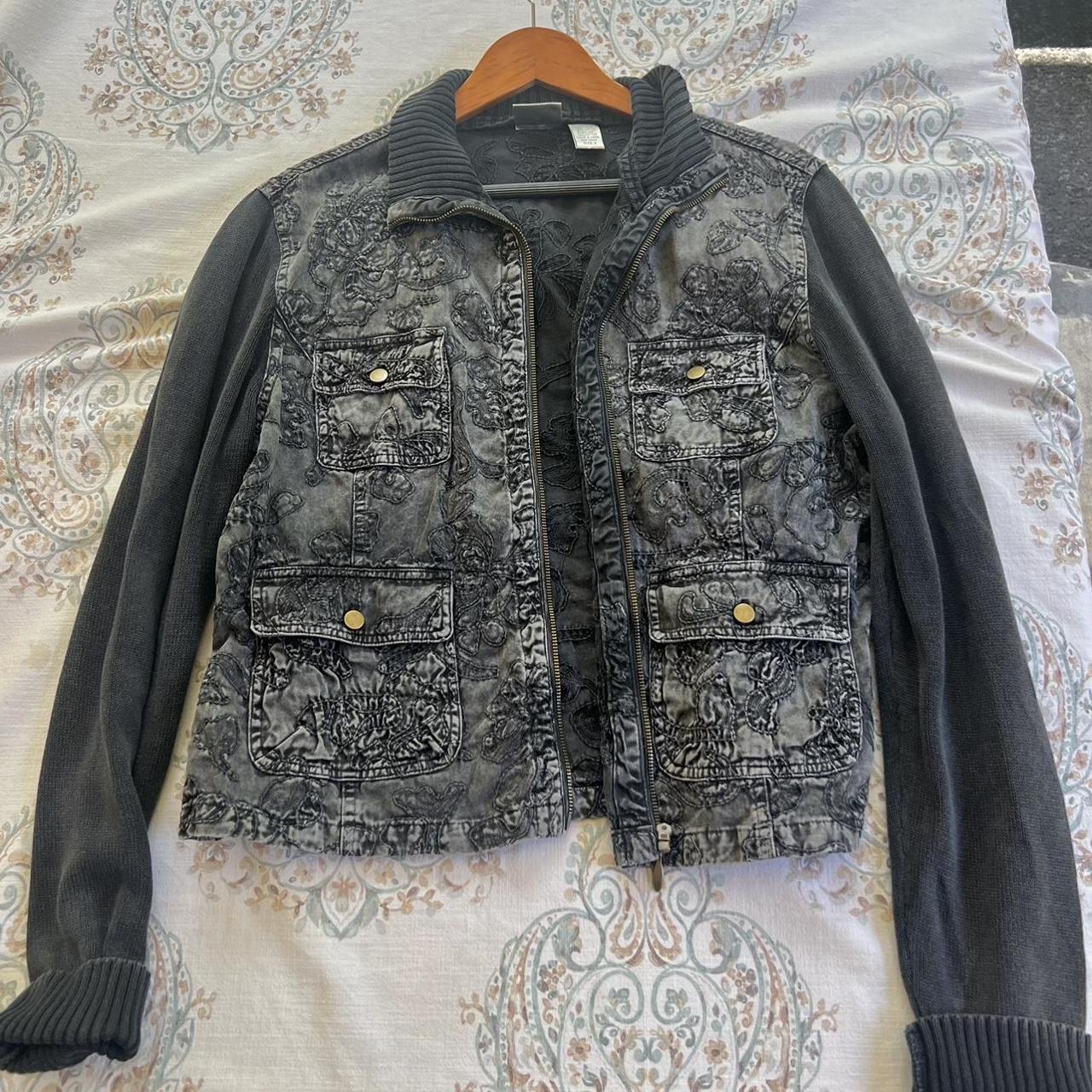 Chico's Y2K Kidcore Denim Jacket Women's sz. 1 - Depop