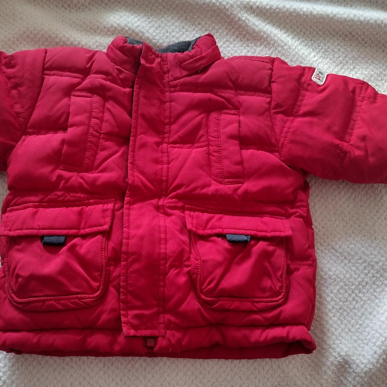 Baby GAP Red Puffa Jacket Coat Size Toddler 6 - 12... - Depop