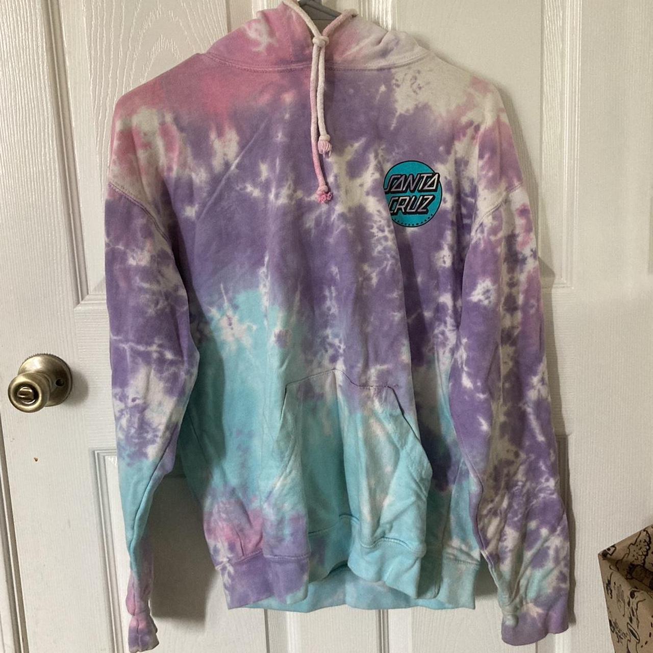 zumiez dyed bleached santa cruz hoodie thin