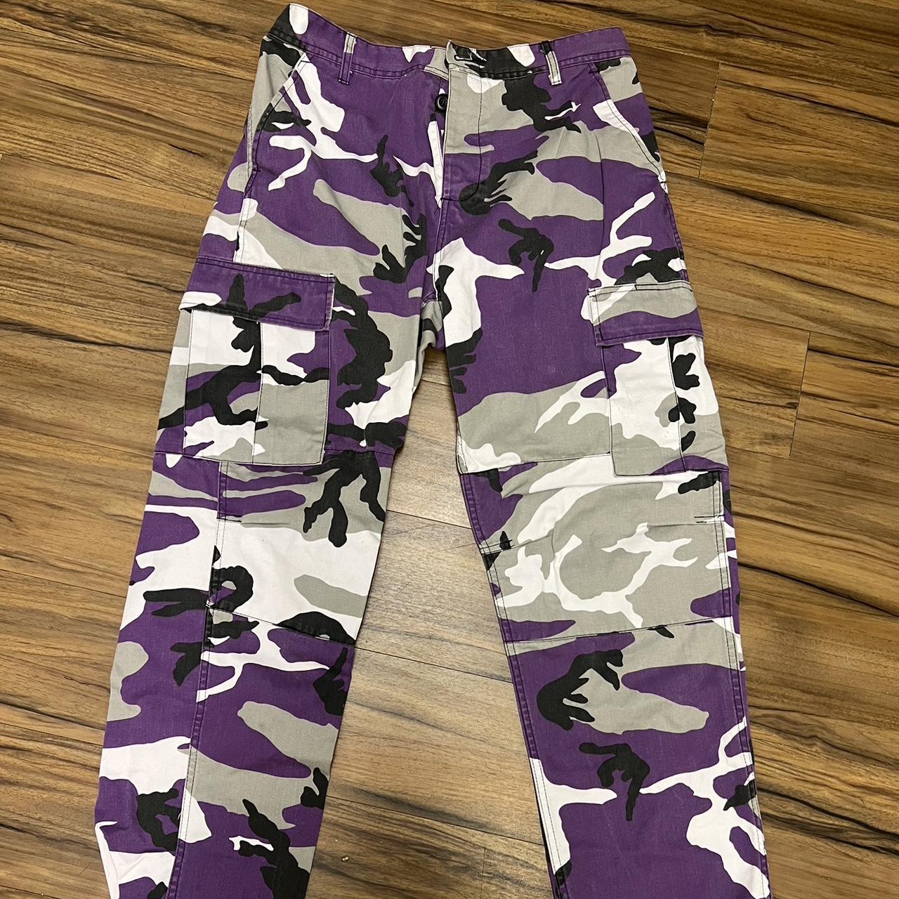 Mens purple sale camo cargo pants