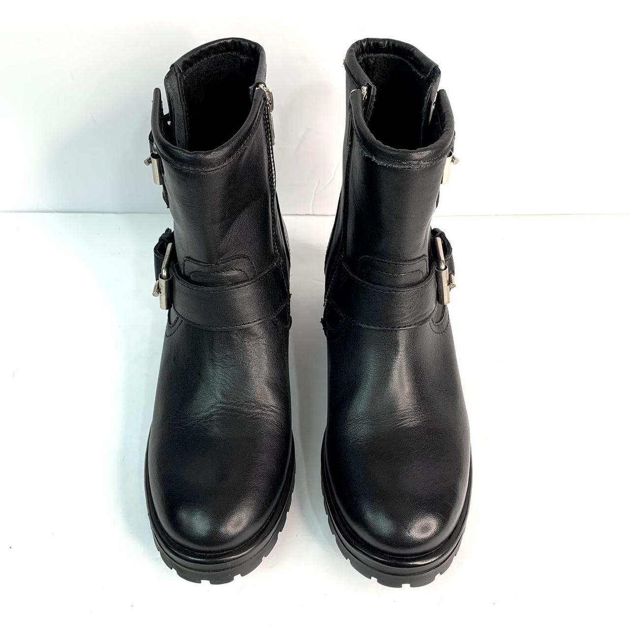 Steve Madden Gain Lug Sole Leather Moto Depop