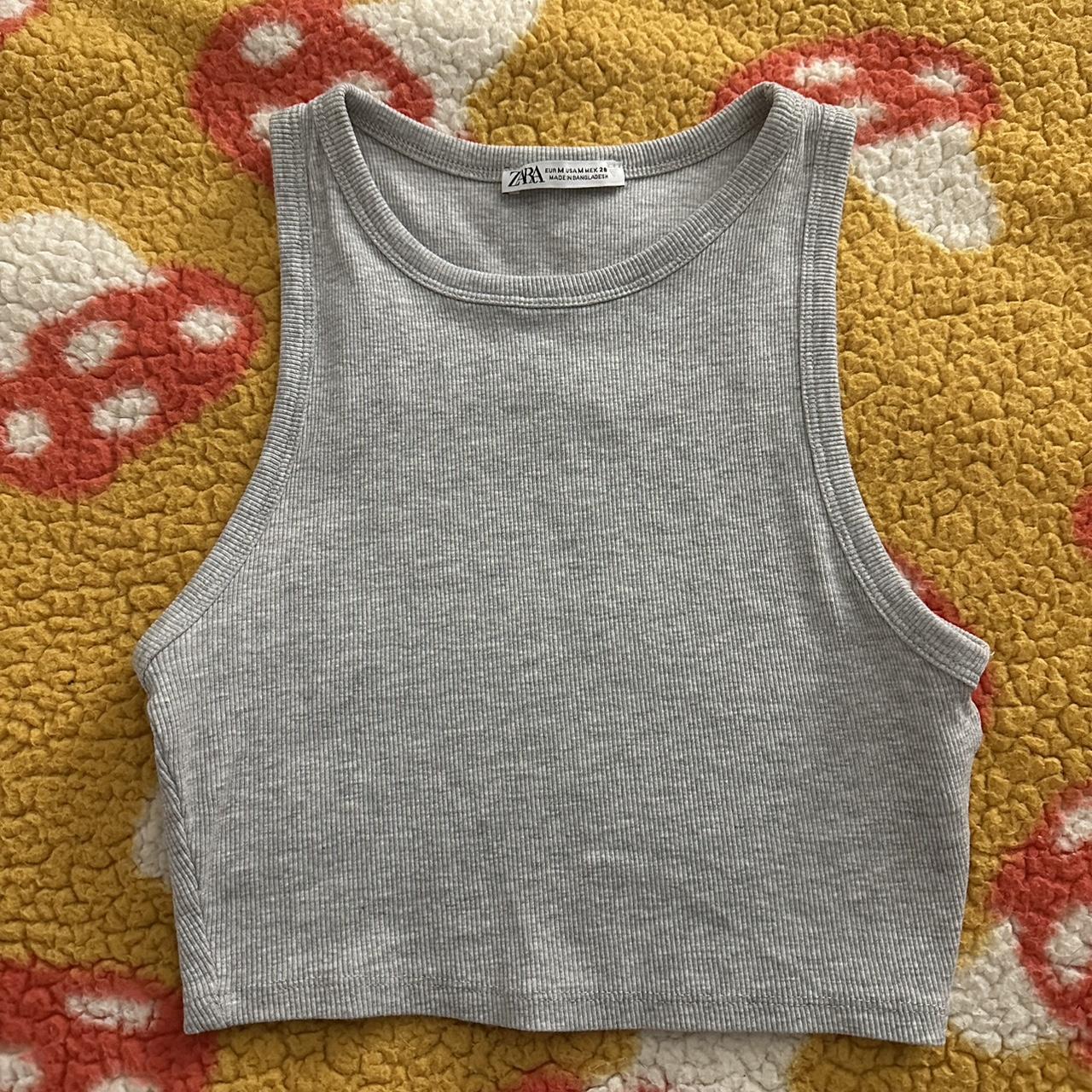 Zara gray tank top Depop