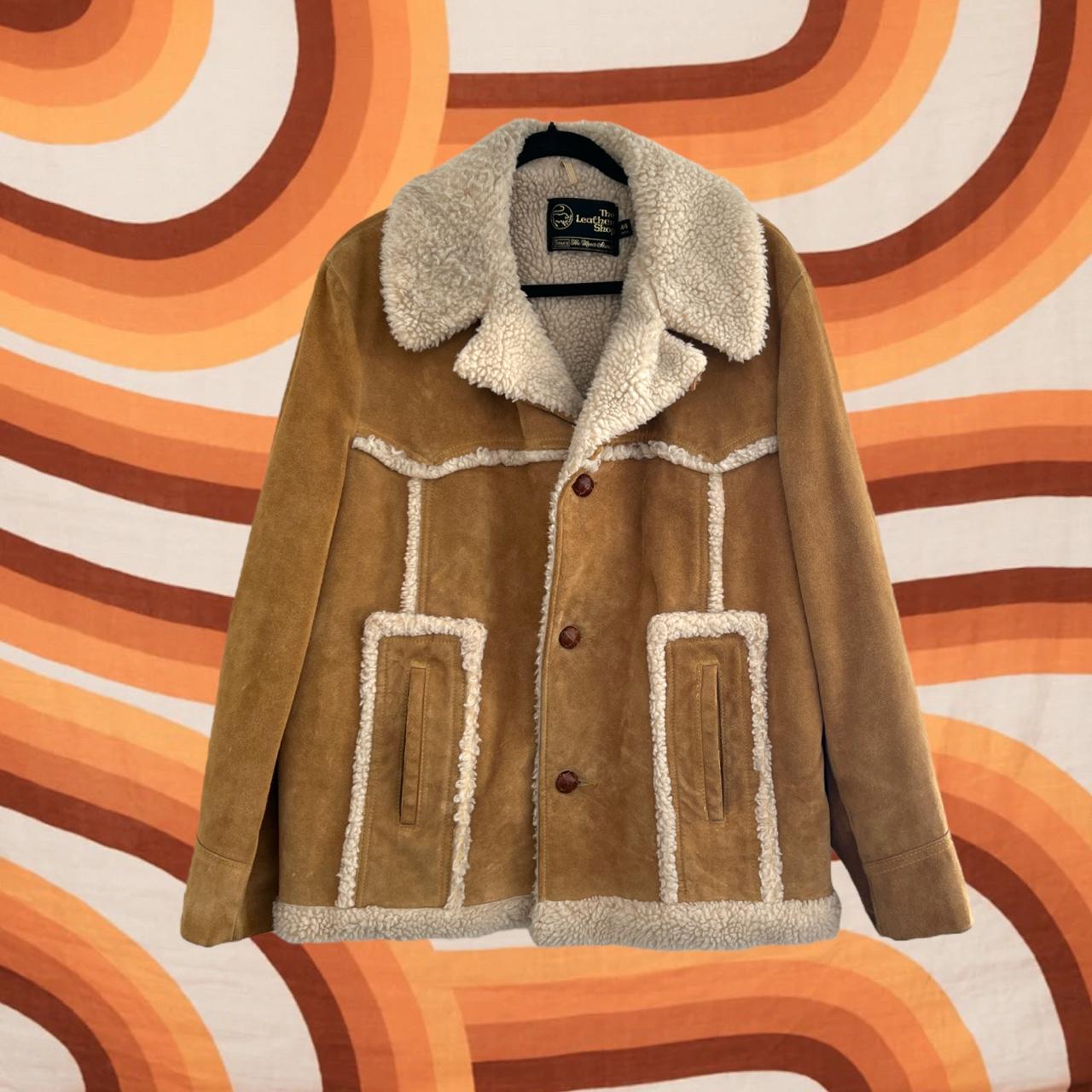 Sears Men's Cream and Tan Coat