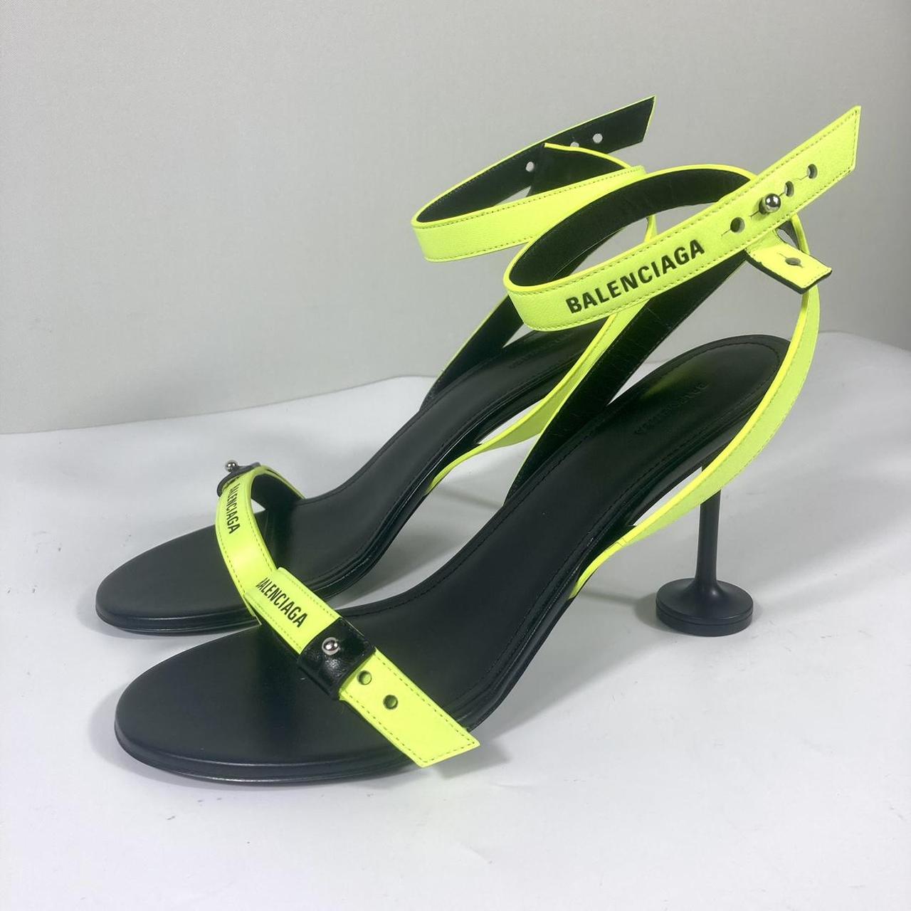 NWB Balenciaga Afterhour Ankle Strap Sandal Yellow Depop