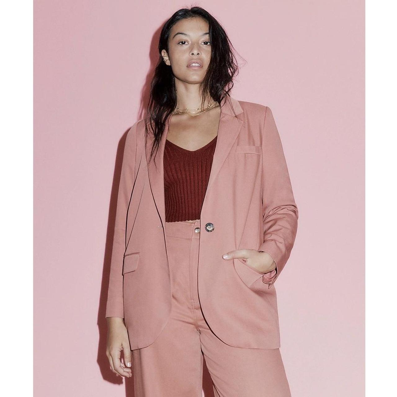 Mango suit peach/pink - blazer size 8 trouser size - Depop