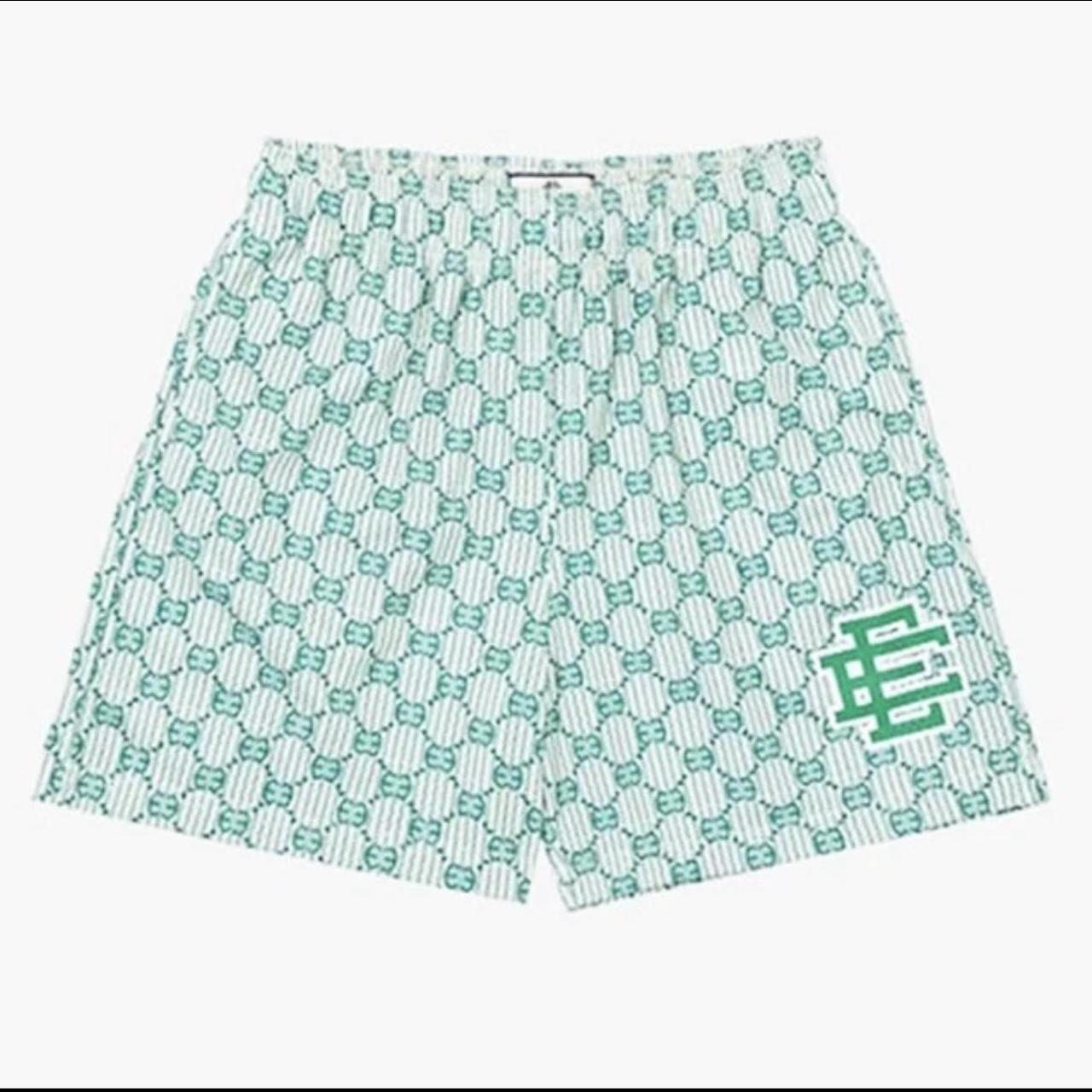 Eric Emanuel x Gucci shorts Lime green size mens... Depop