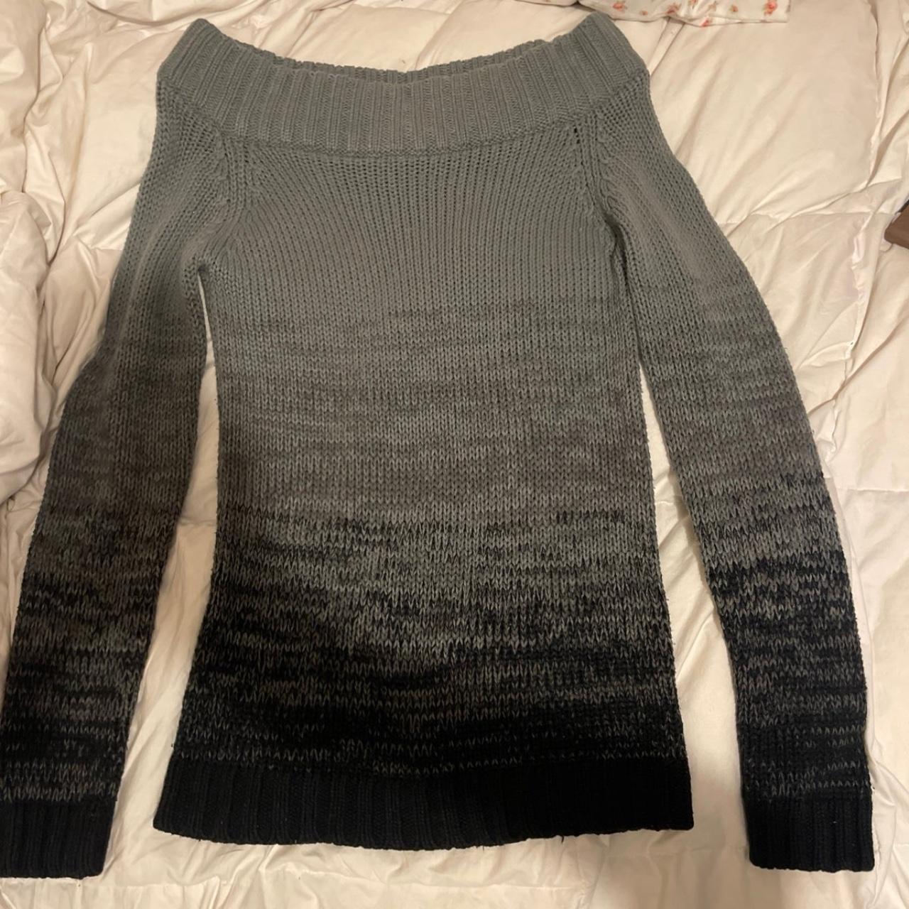 Grey off the shoulder sweater Says large but I’m a... - Depop