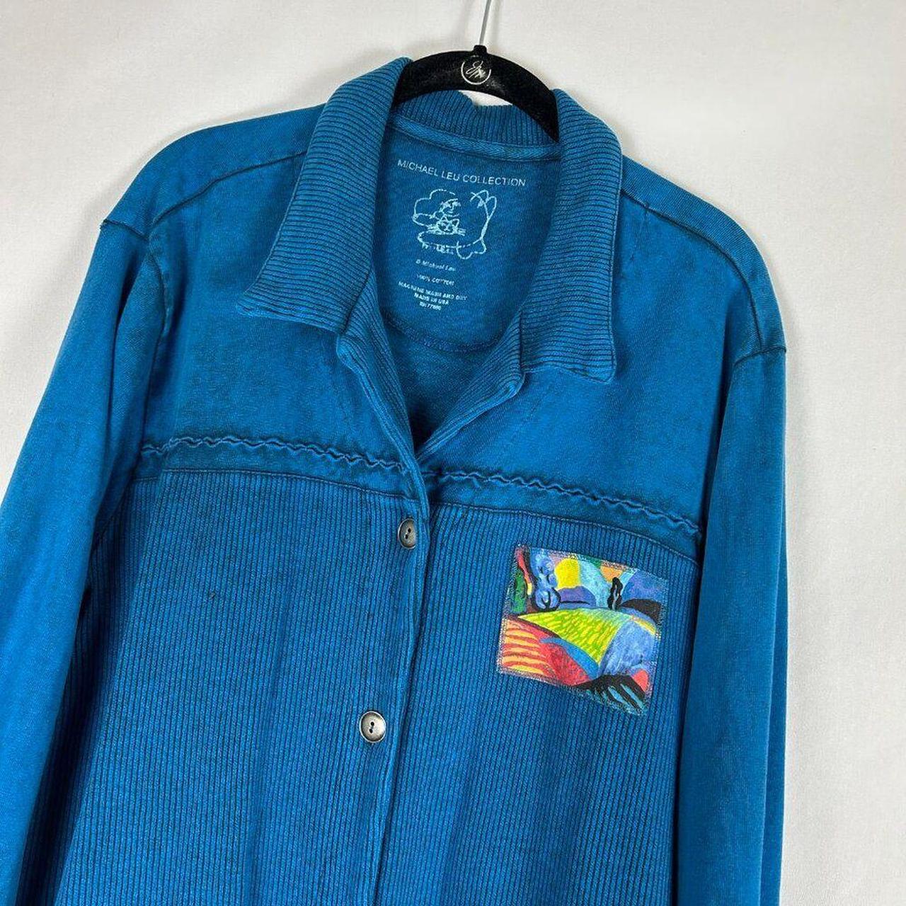 Source Unknown Women's Shacket Jacket - Blue - XX… - image 2