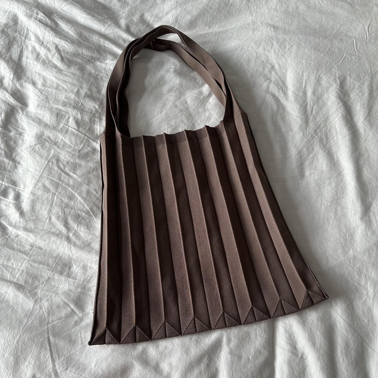 Issey Miyake Pleats Please Tote Bag Taupe/Mauve Fits... - Depop