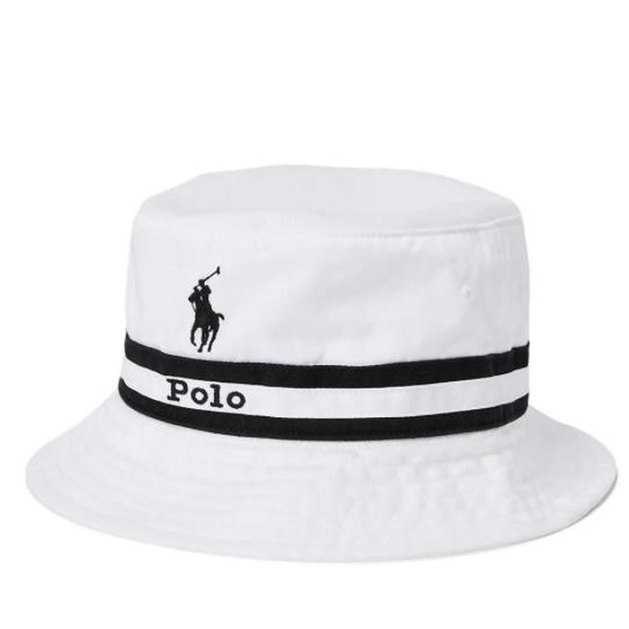 Polo Ralph Lauren Loft Bucket Hat White with. Depop