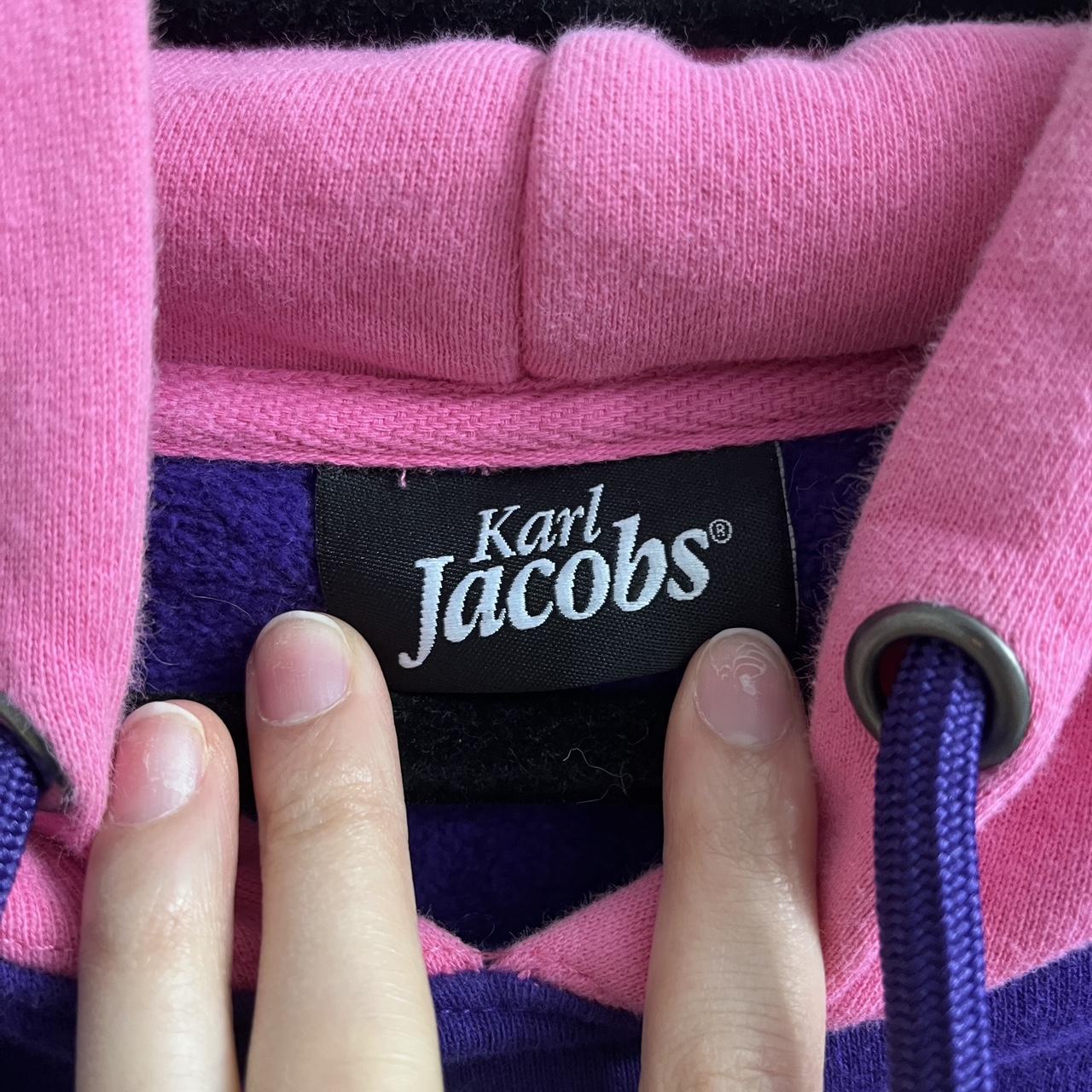 Karl Jacobs Colorblock hoodie💜🩵💛🩷, worn a couple