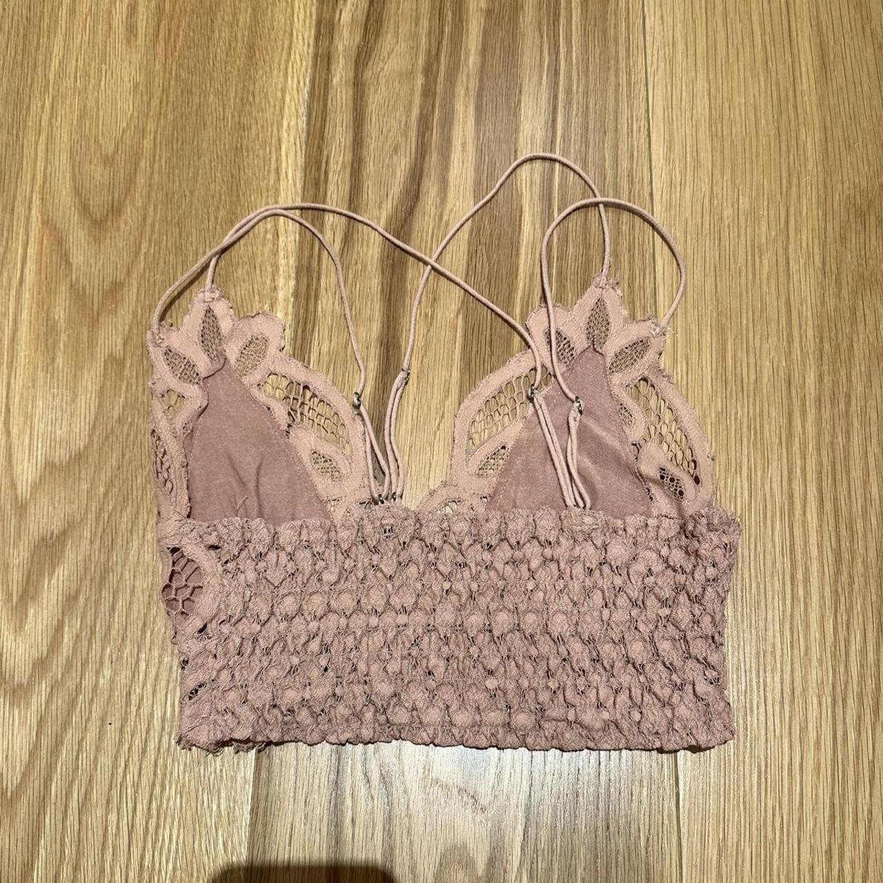 light pink free people cami/bralette! marked as a xs