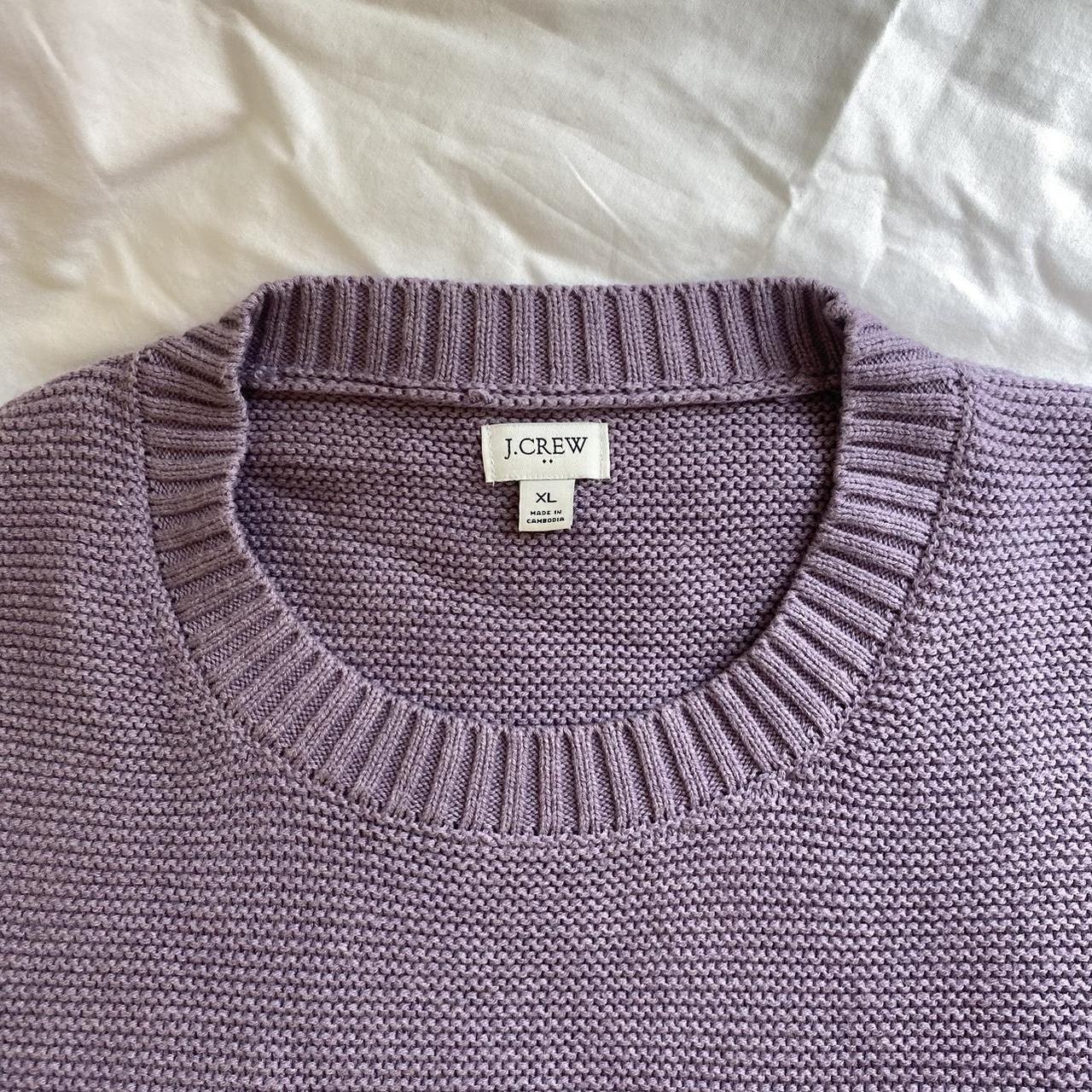 J crew purple on sale sweater