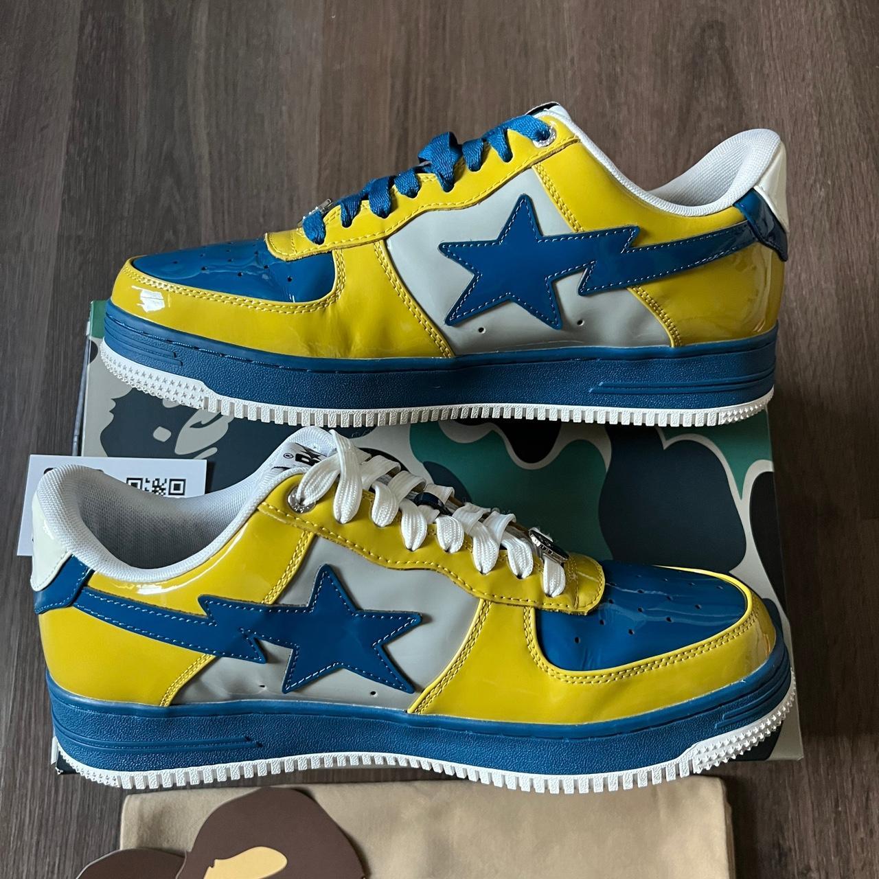 Bapesta best sale yellow blue