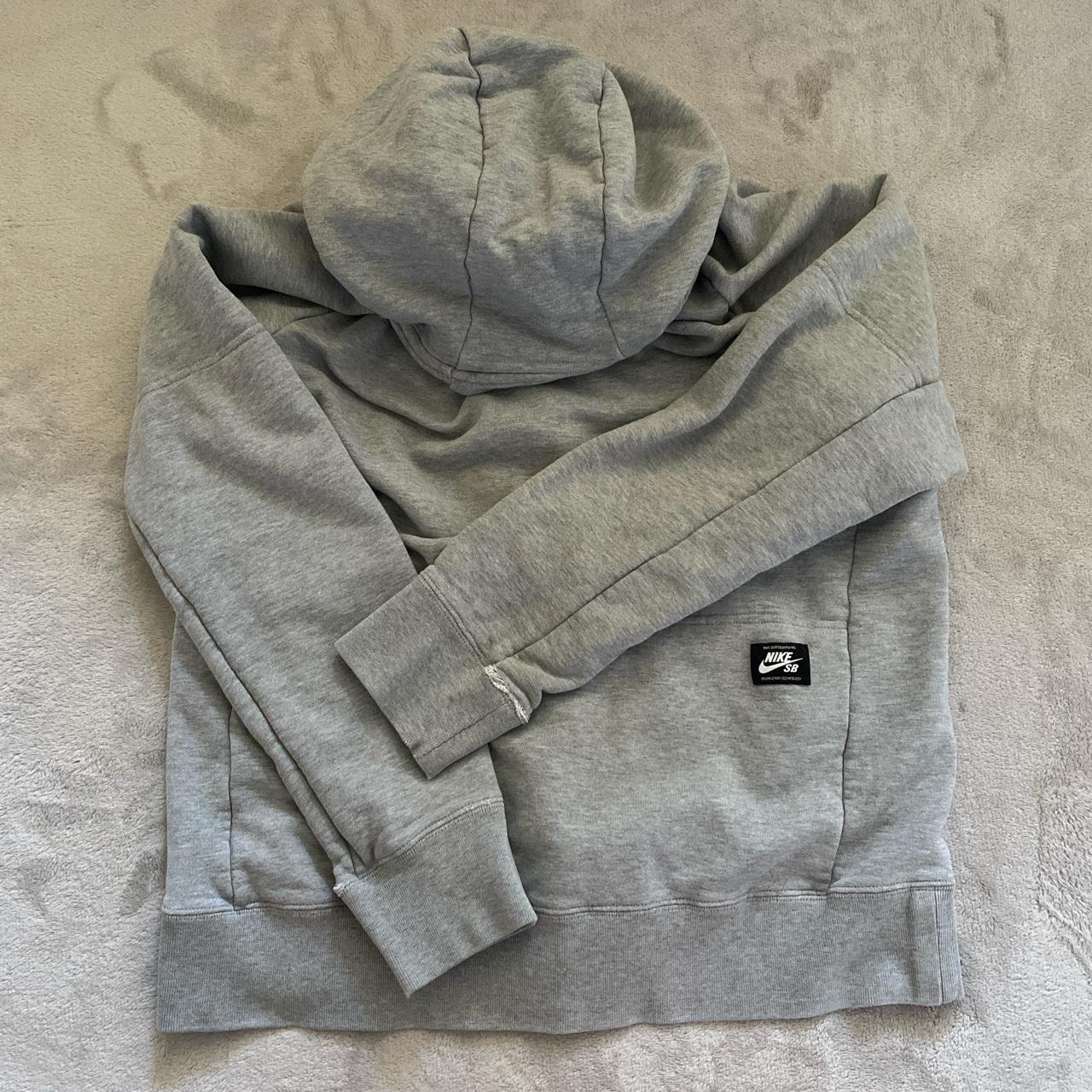 grey nike sb zip up comfy, light weight - Depop