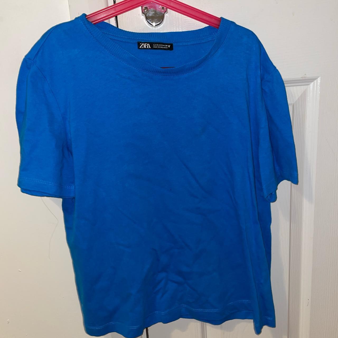 Zara Women S Blue T Shirt Depop