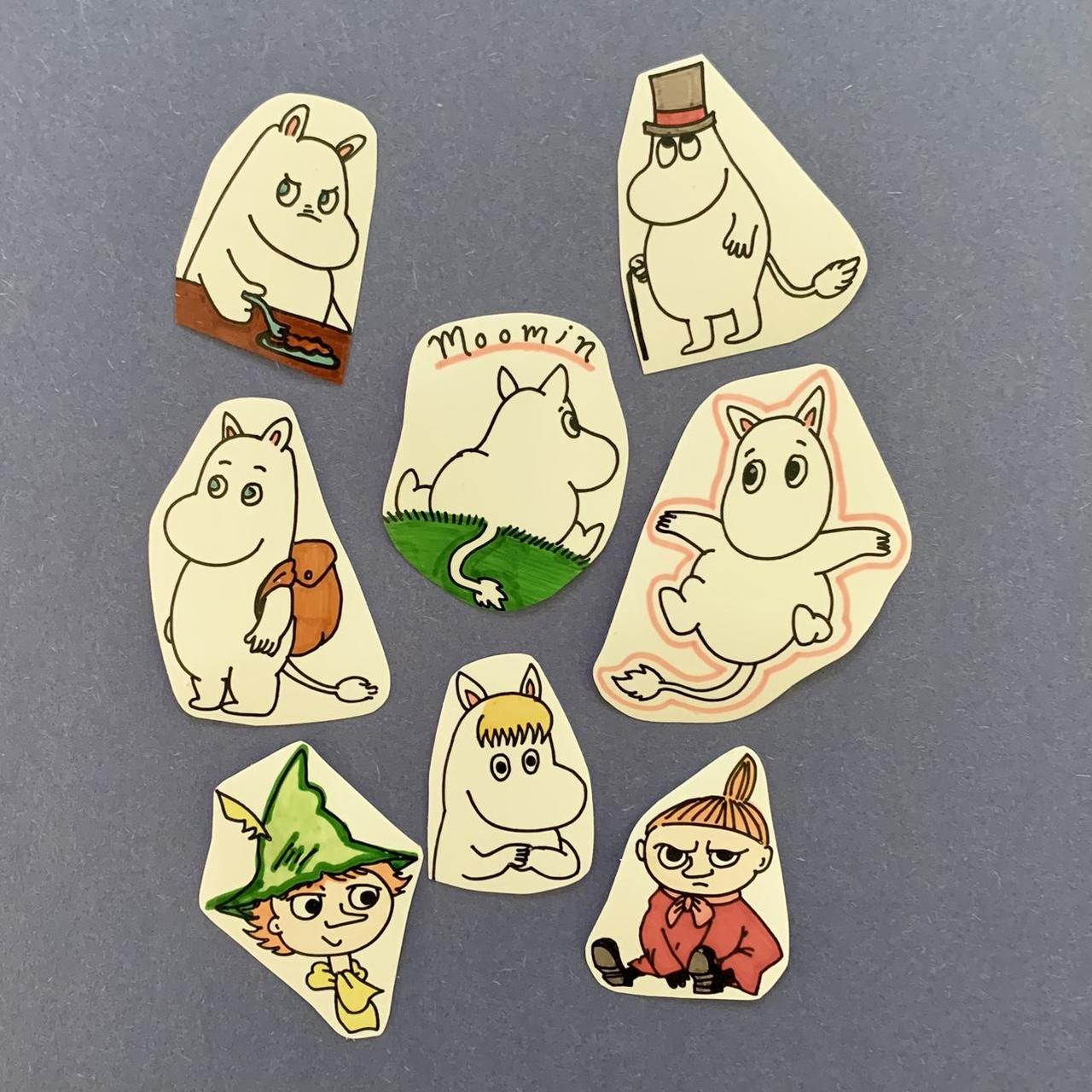 MOOMIN STICKER BUNDLE💗 Includes 8 hand drawn... - Depop