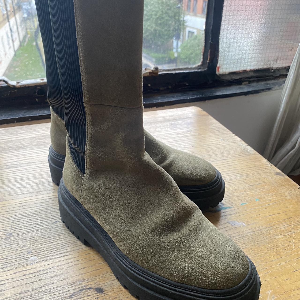 Zara fashion khaki boots