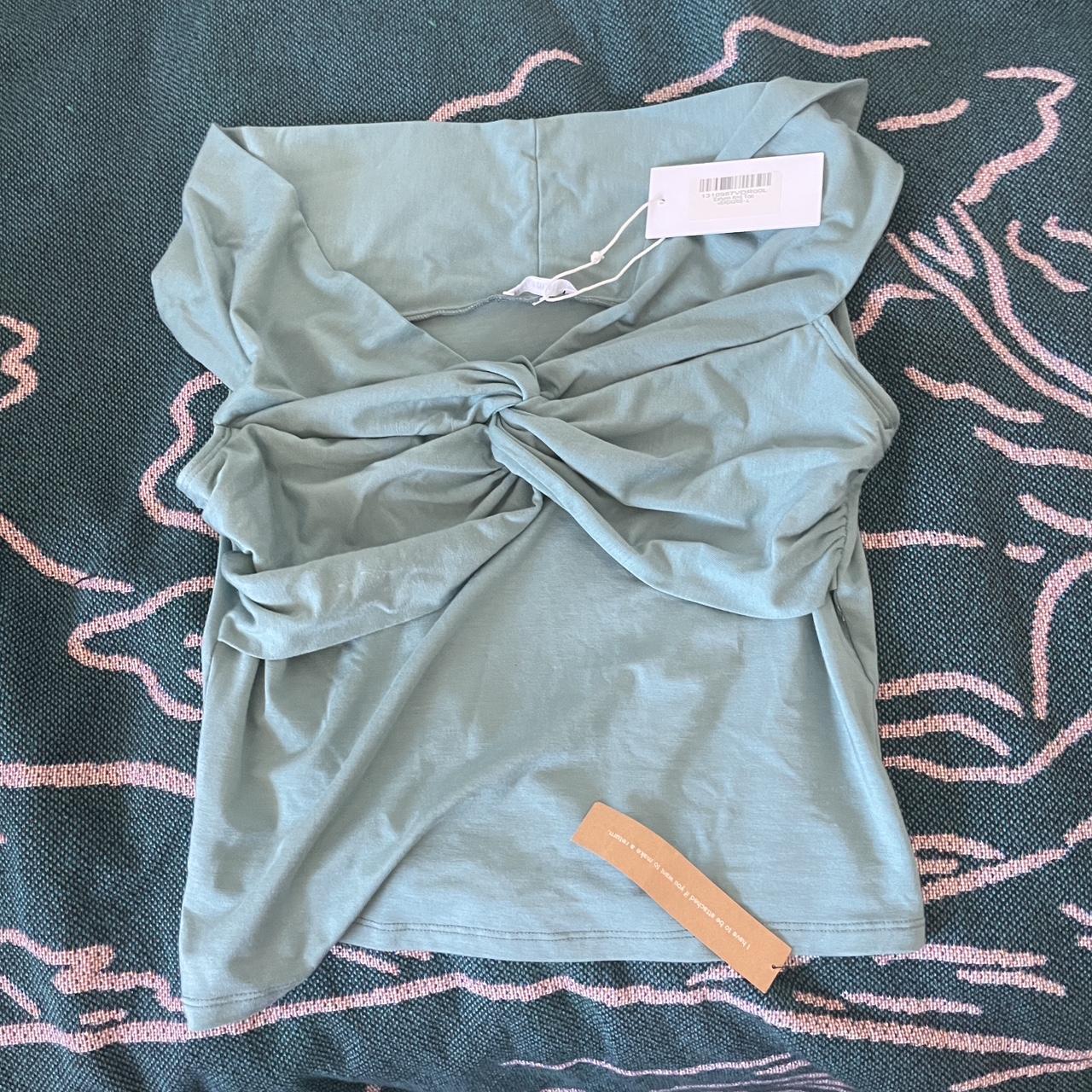 Reformation Ezlynn Knit Top NWT Color: Verdigris Depop