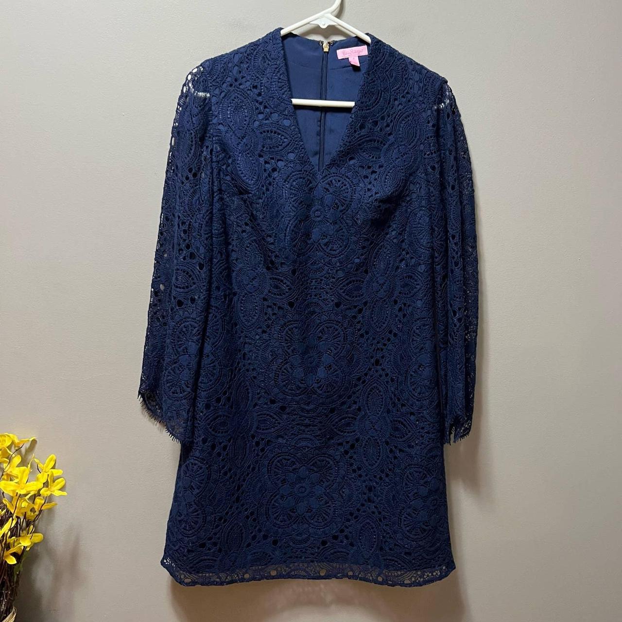 Lilly pulitzer blue hot sale lace dress