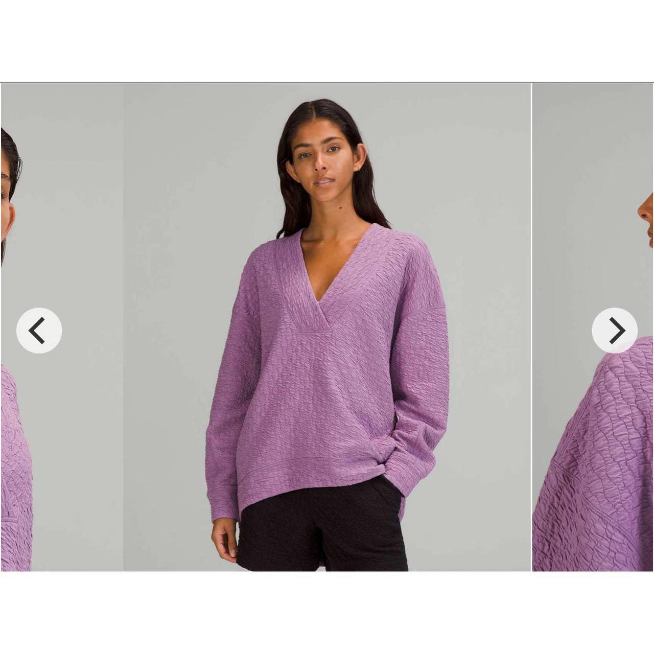 Lululemon Rippled V-Neck Pullover Wisteria Purple‎ size 6 - $80 - From  Eunice