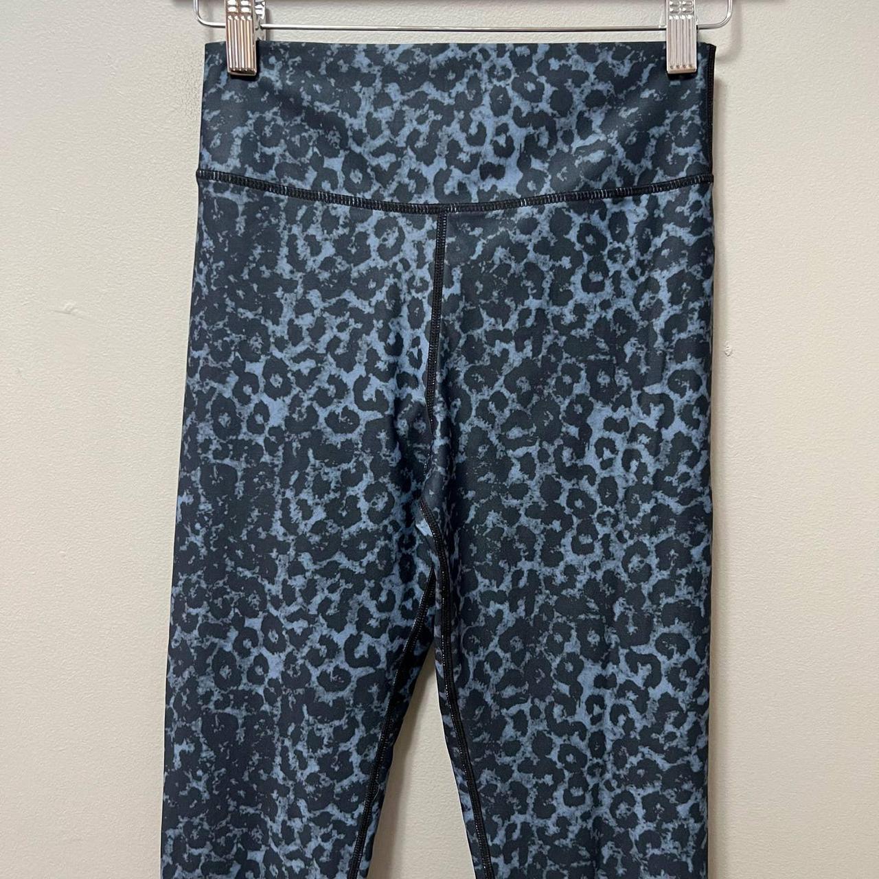 Zyia Stone Leopard Blue High Waisted Scrunch Bum - Depop