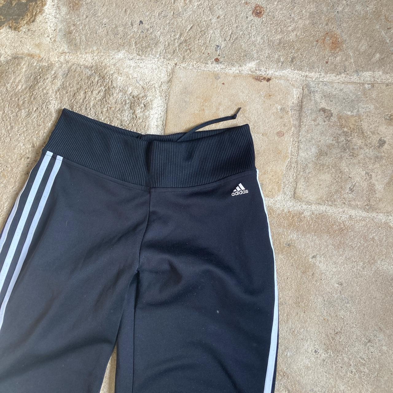 wide leg adidas tracksuit bottoms wide leg/flared... Depop