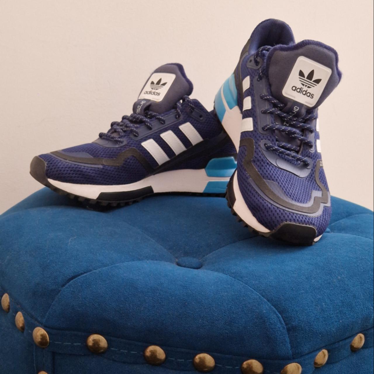 Adidas ZX 750 HD Blue White trainers Worn 5... - Depop