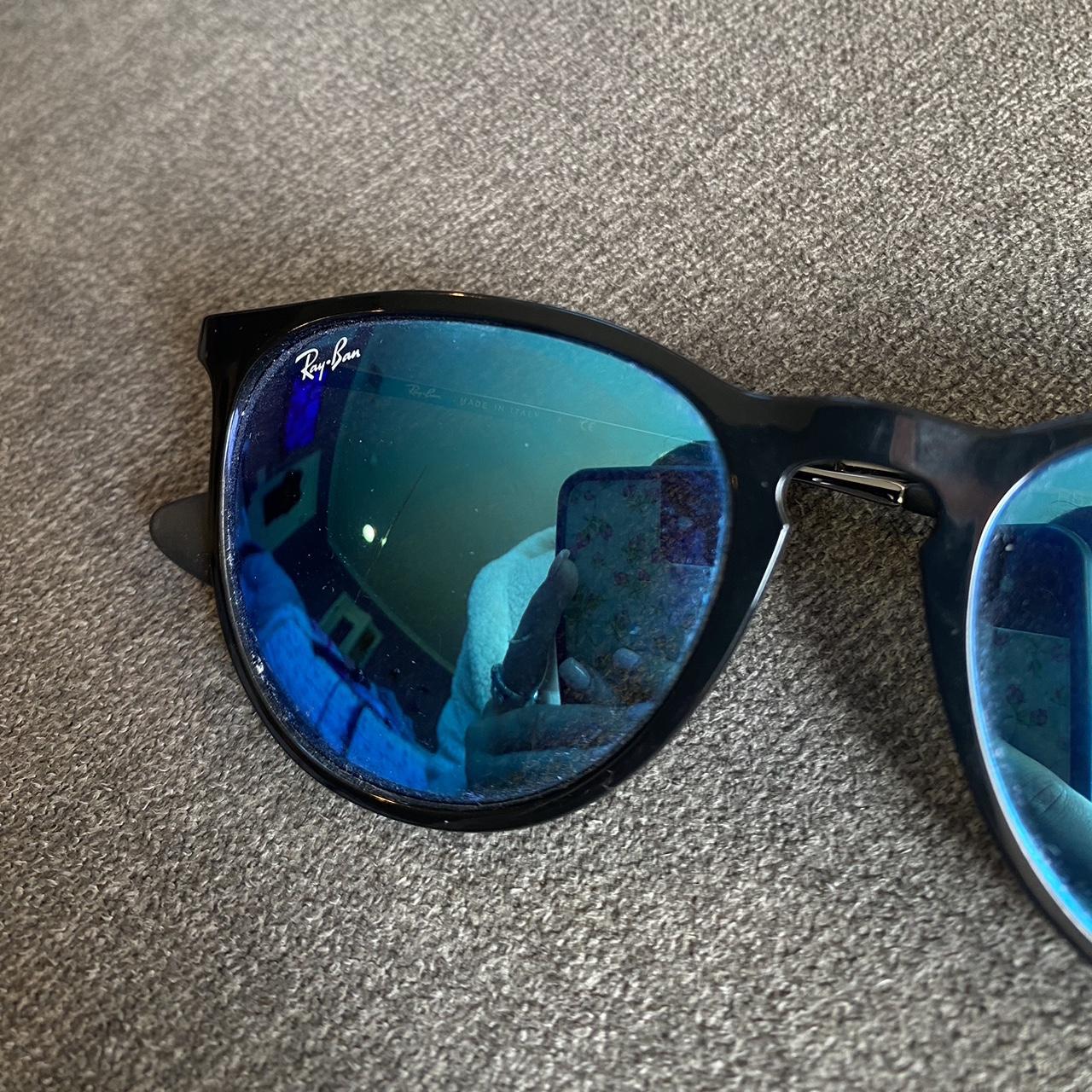 Ray ban Sunglasses. Blue reflective lenses