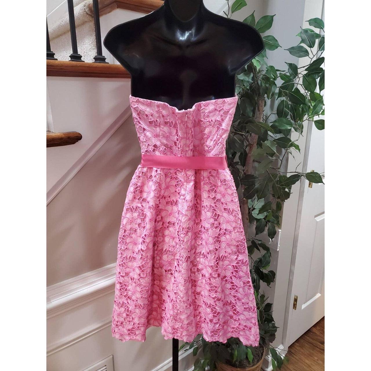 Lilly pulitzer hotsell pink strapless dress