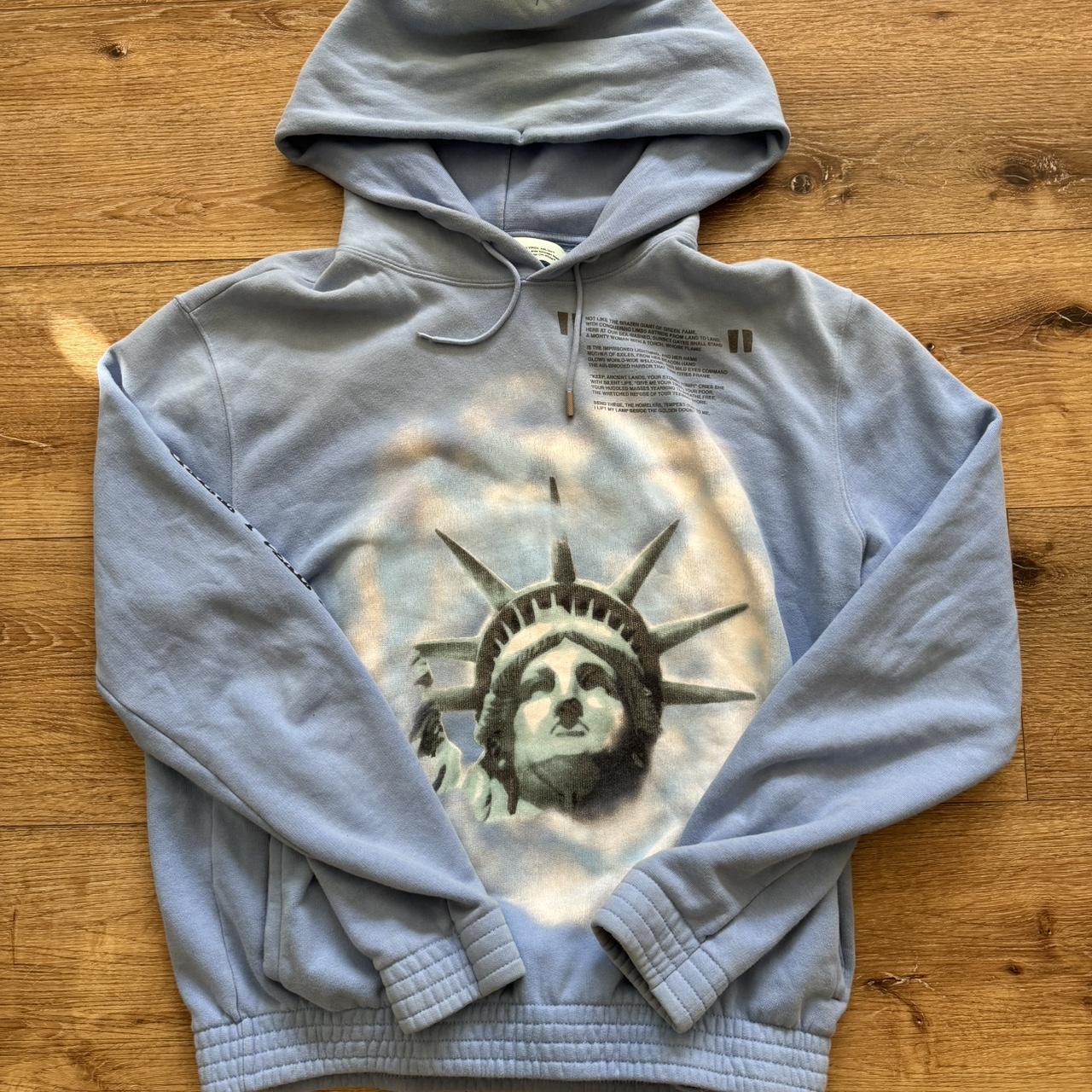 Off White Statue of liberty Hoodie Missing a metal