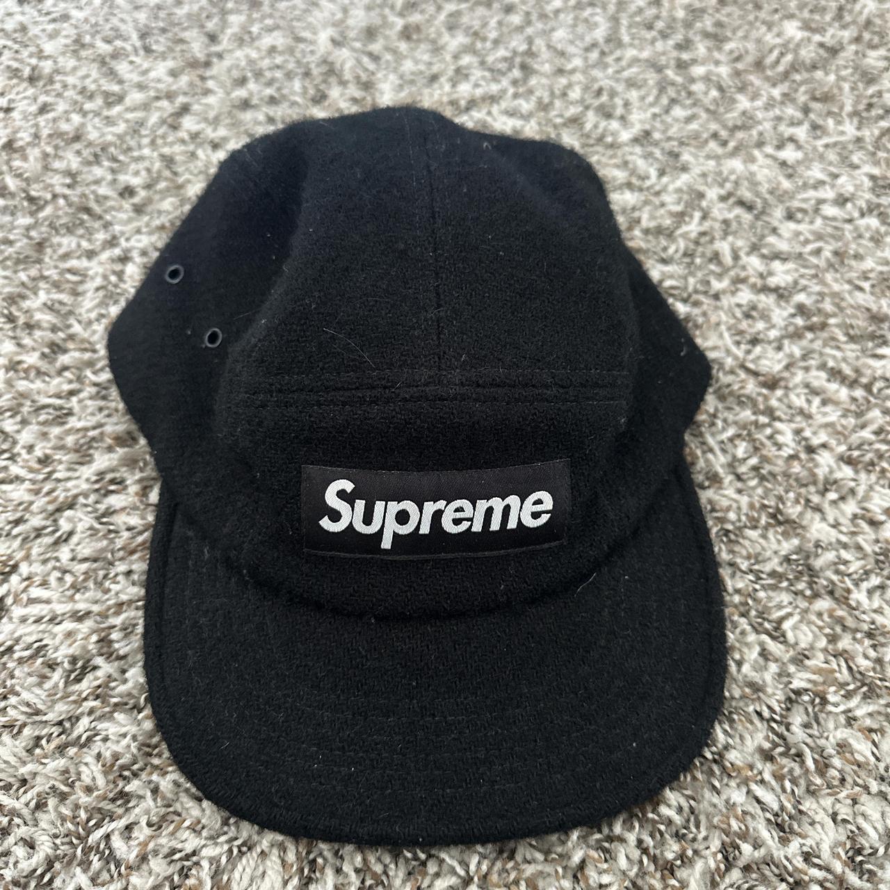 Supreme Harris Tweed 5 Panel Strapback Hat / Cap - Black | eBay