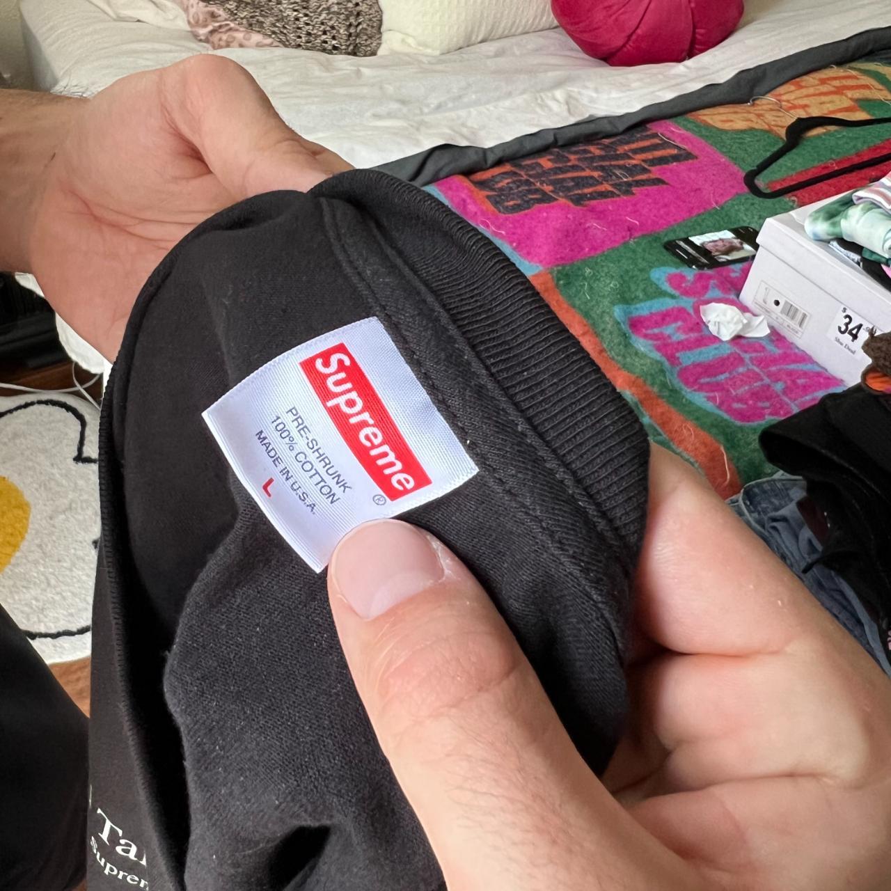 SUPREME STILL TALKING $%!T TEE LRG PLATINUM RECORDS | Depop