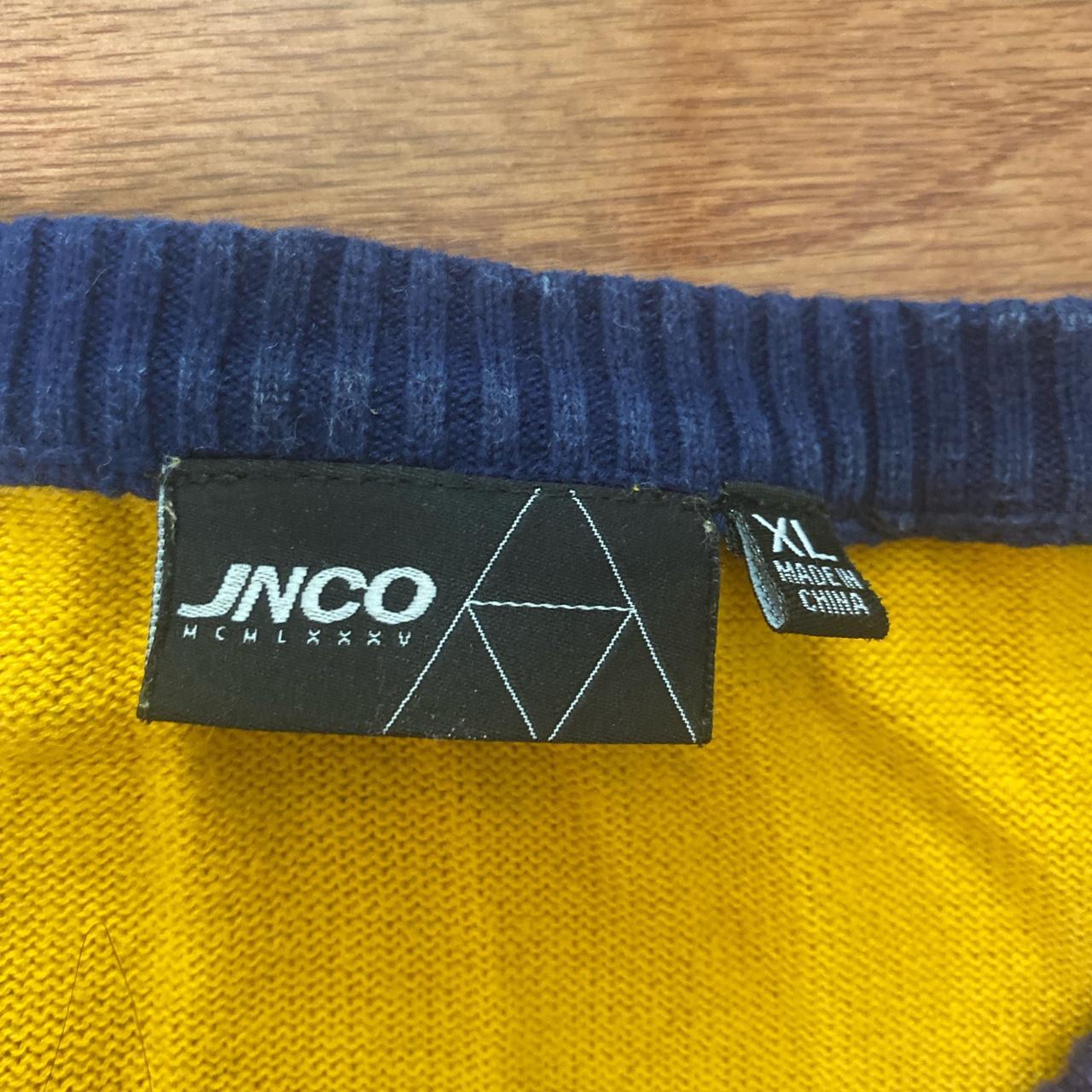 JNCO kangaroo colorblock sweater 2000s xl fits... - Depop