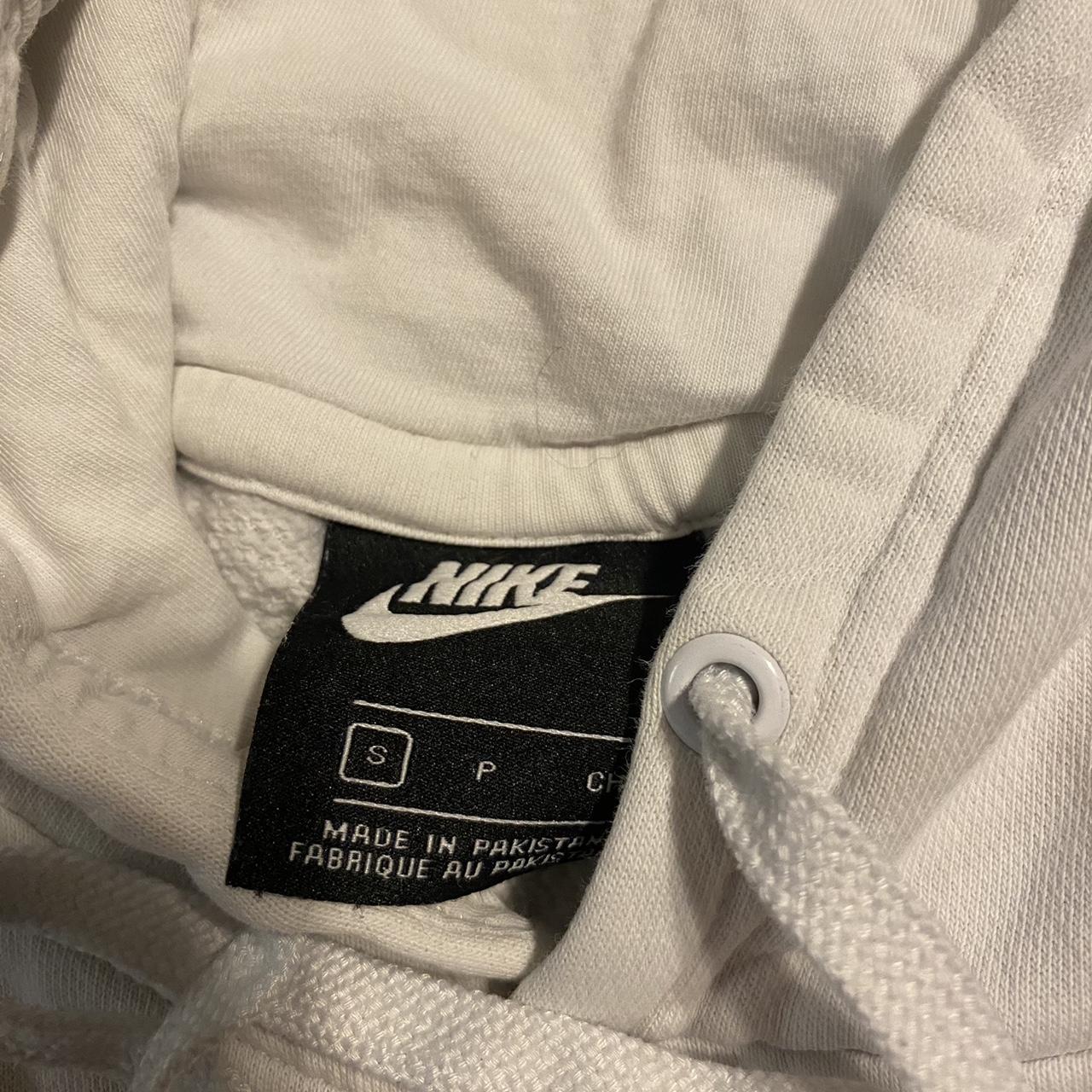 Nike Hoodie Sweatshirt White Black Embroidered... - Depop
