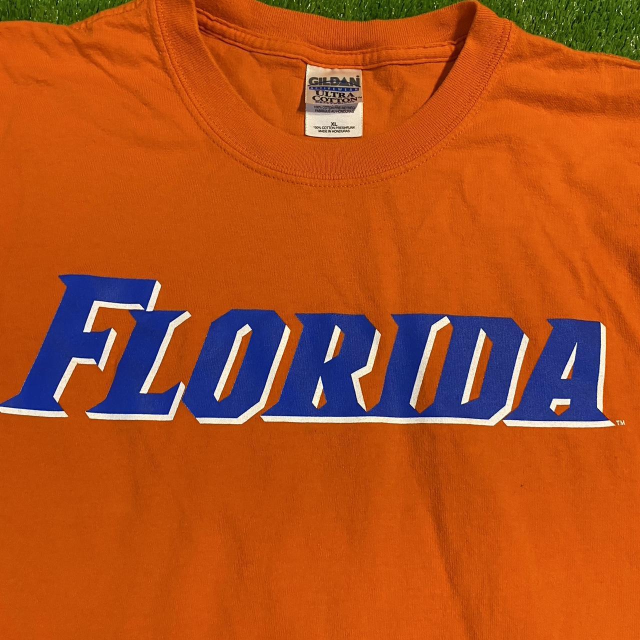 Vintage Florida Gators Spellout T-shirt EUC Orange... - Depop