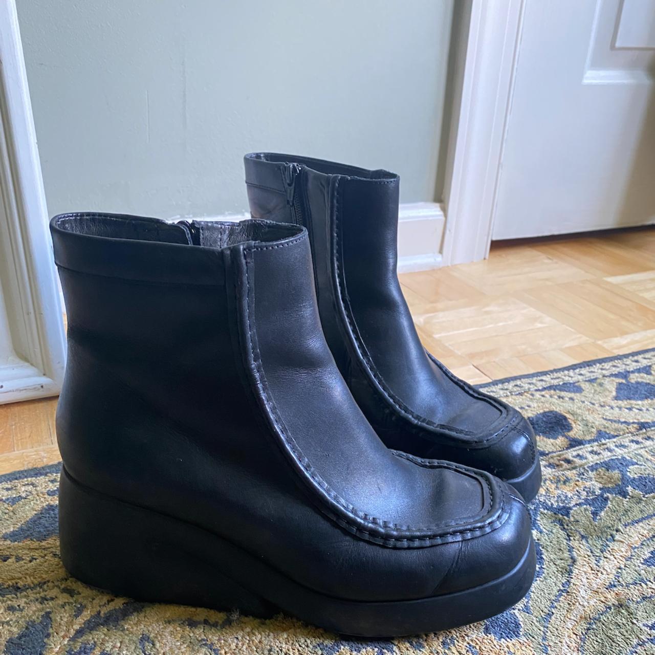 Camper Kaah Black Leather Ankle Boots Women Size US... - Depop
