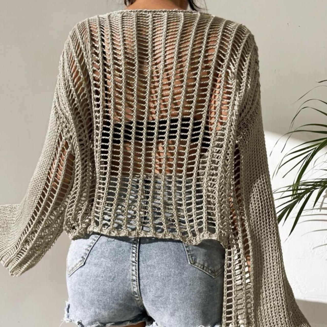 Knit Sweater Sheer/ see through type sweater Haven t Depop