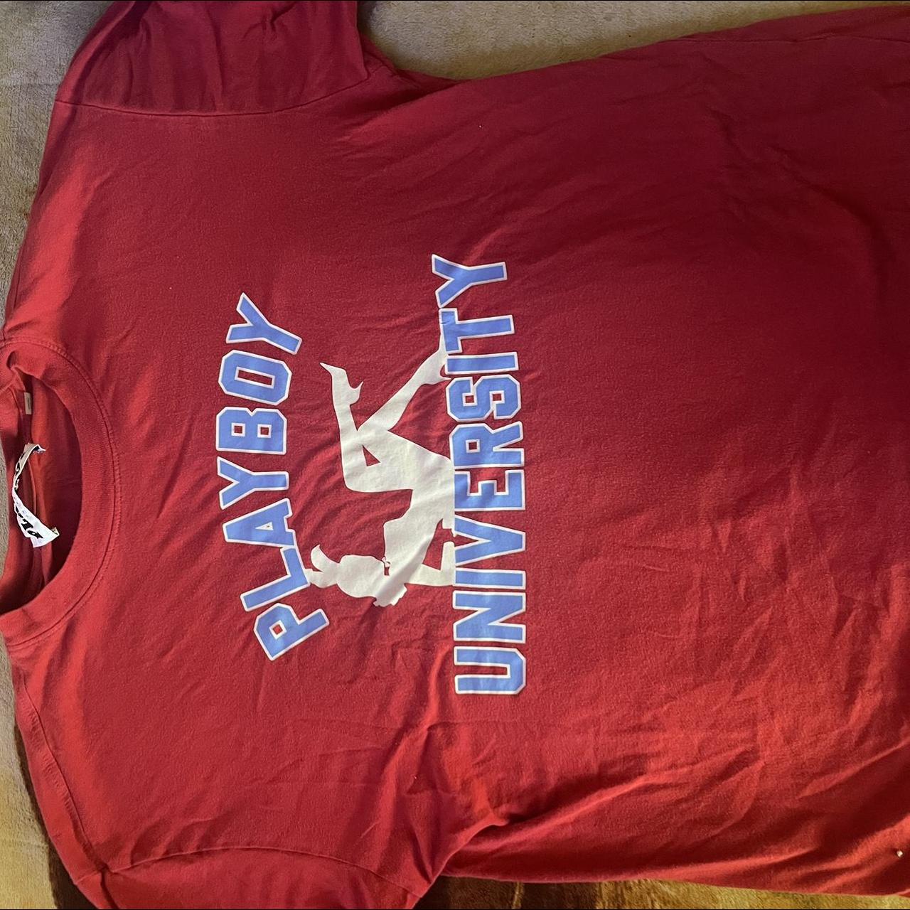 Playboy Men S Red T Shirt Depop