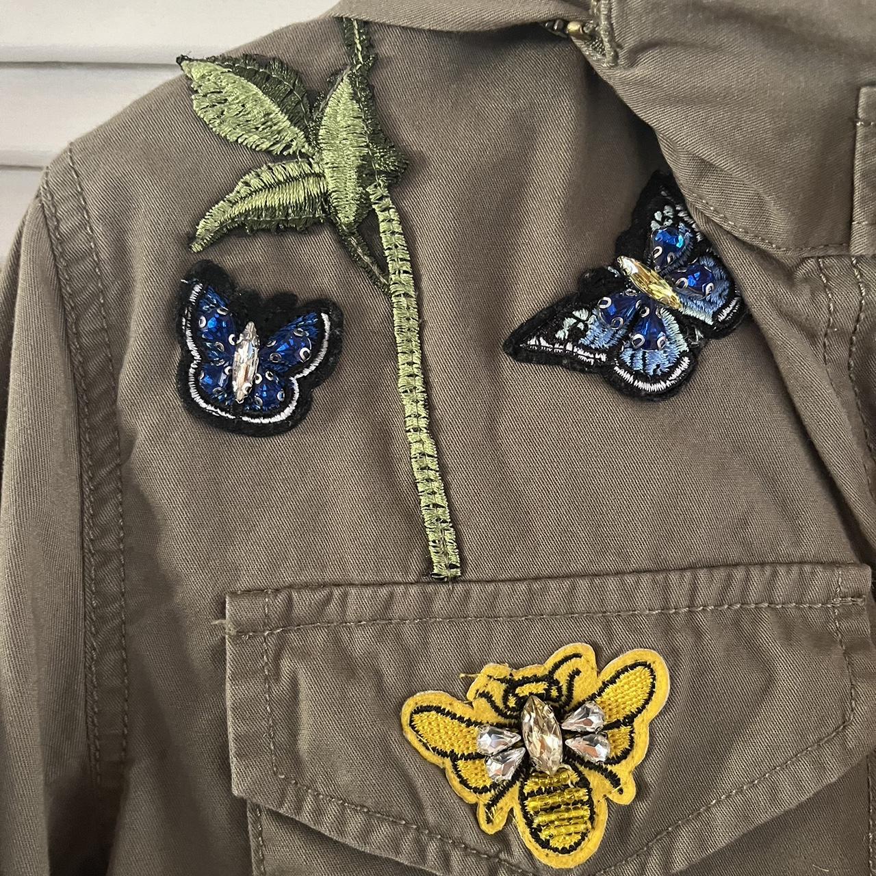 DESIGUAL green embroidered jacket!, brand: