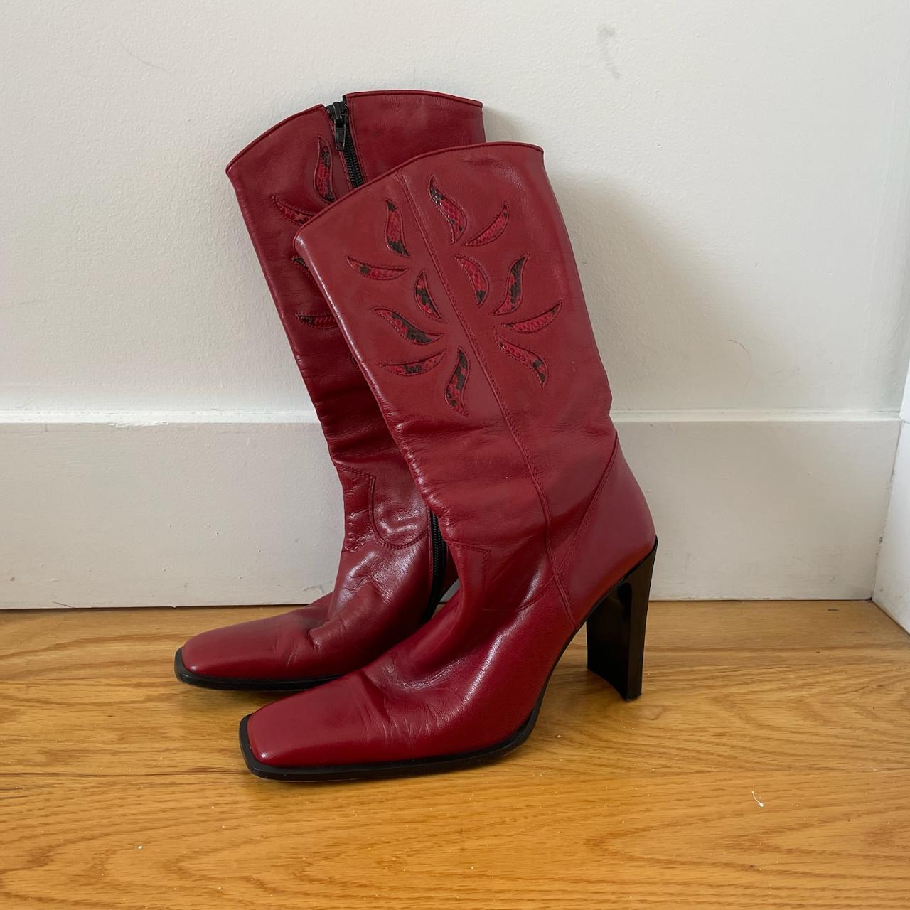 Charles David Women's Mid calf Boots - Red - US 7… - image 1