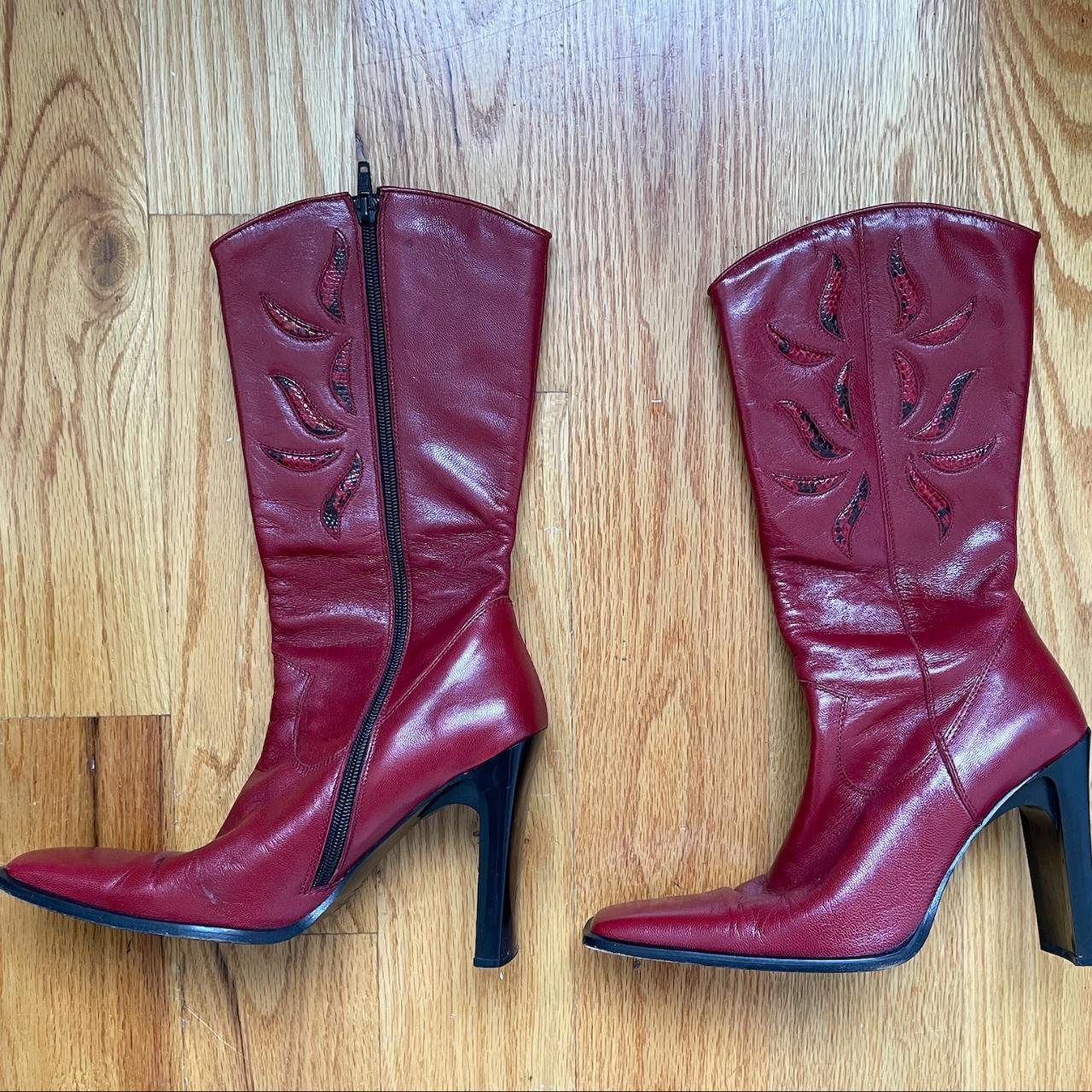 Charles David Women's Mid calf Boots - Red - US 7… - image 4