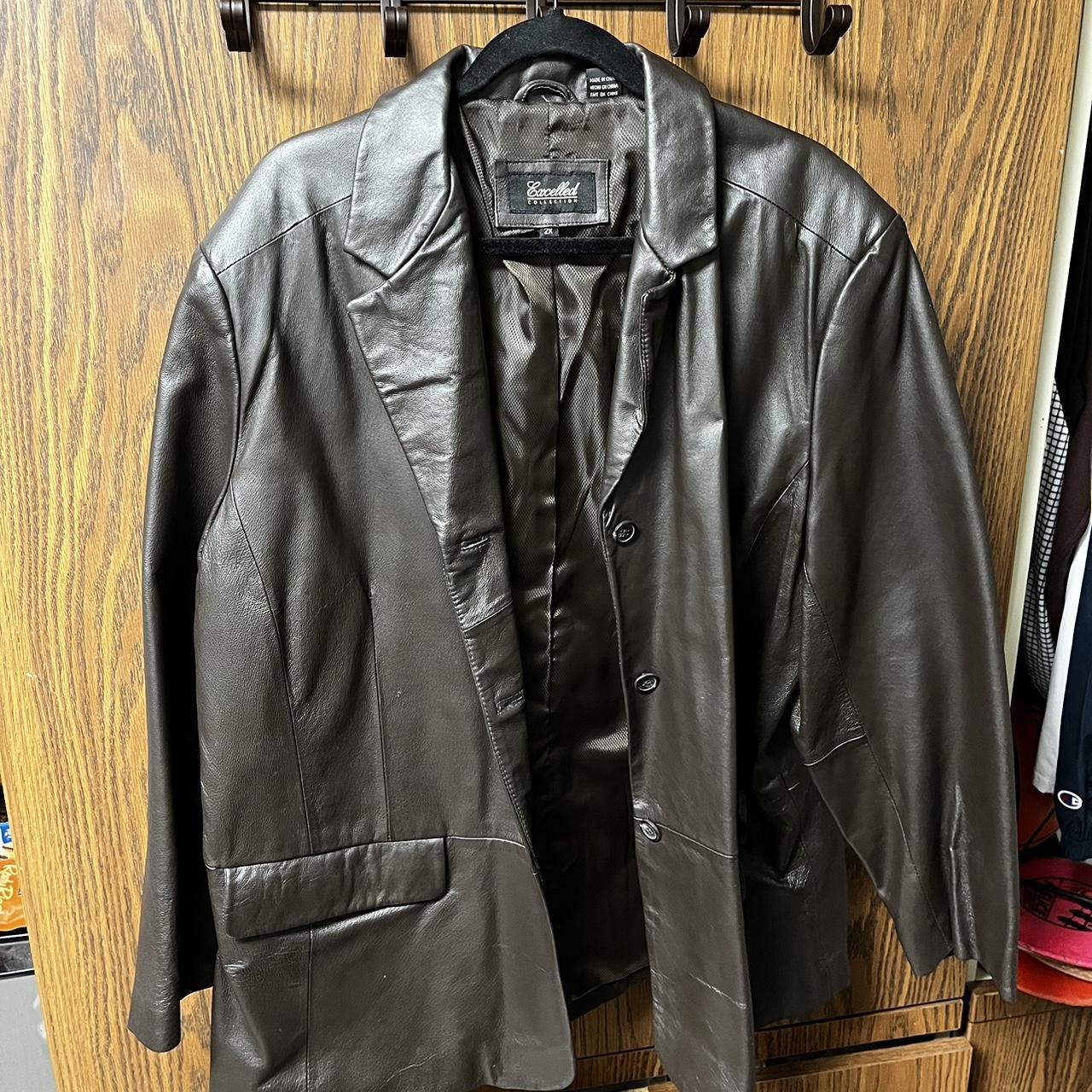 Excelled leather cheap coat