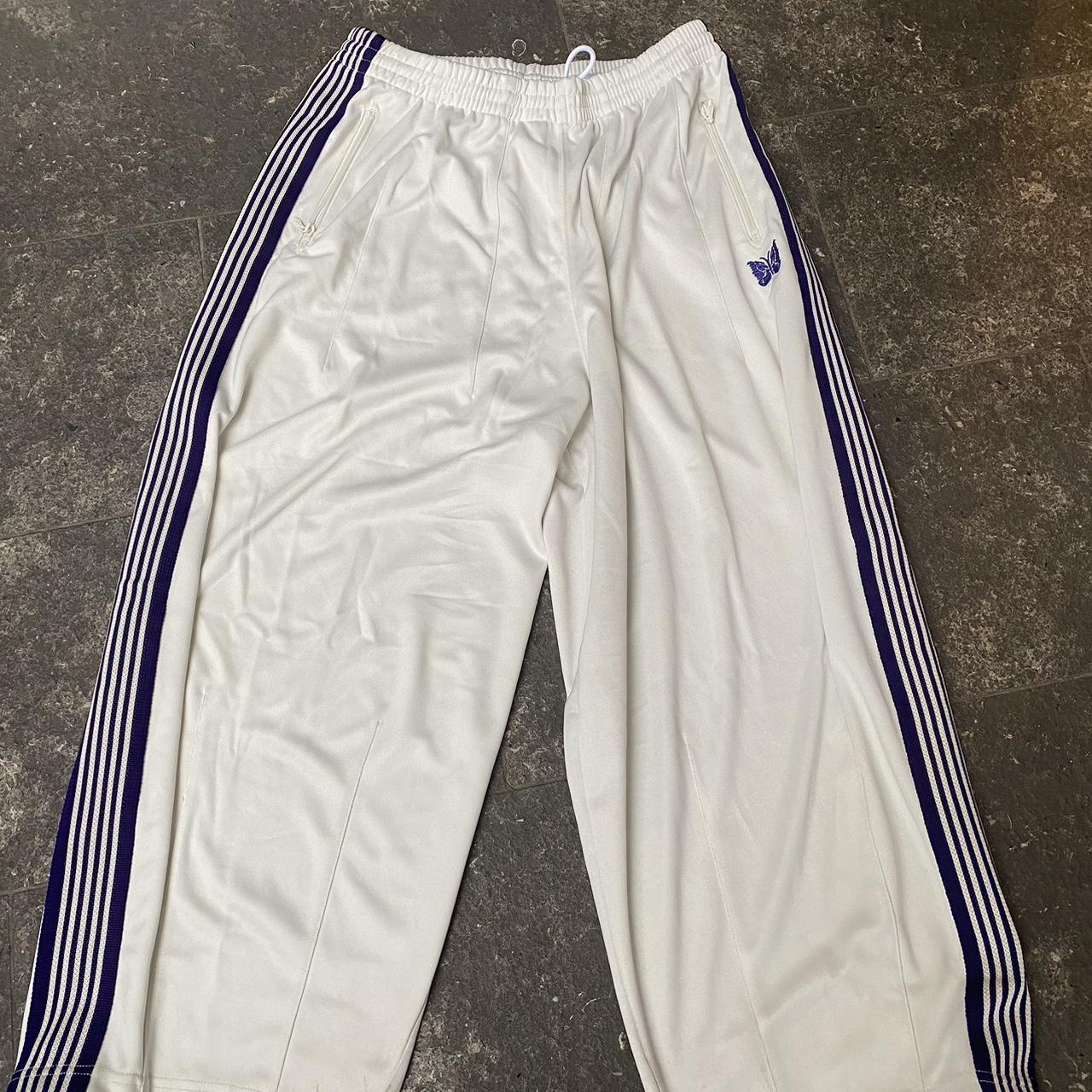 Needles track pants, HD super baggy track pants good... - Depop